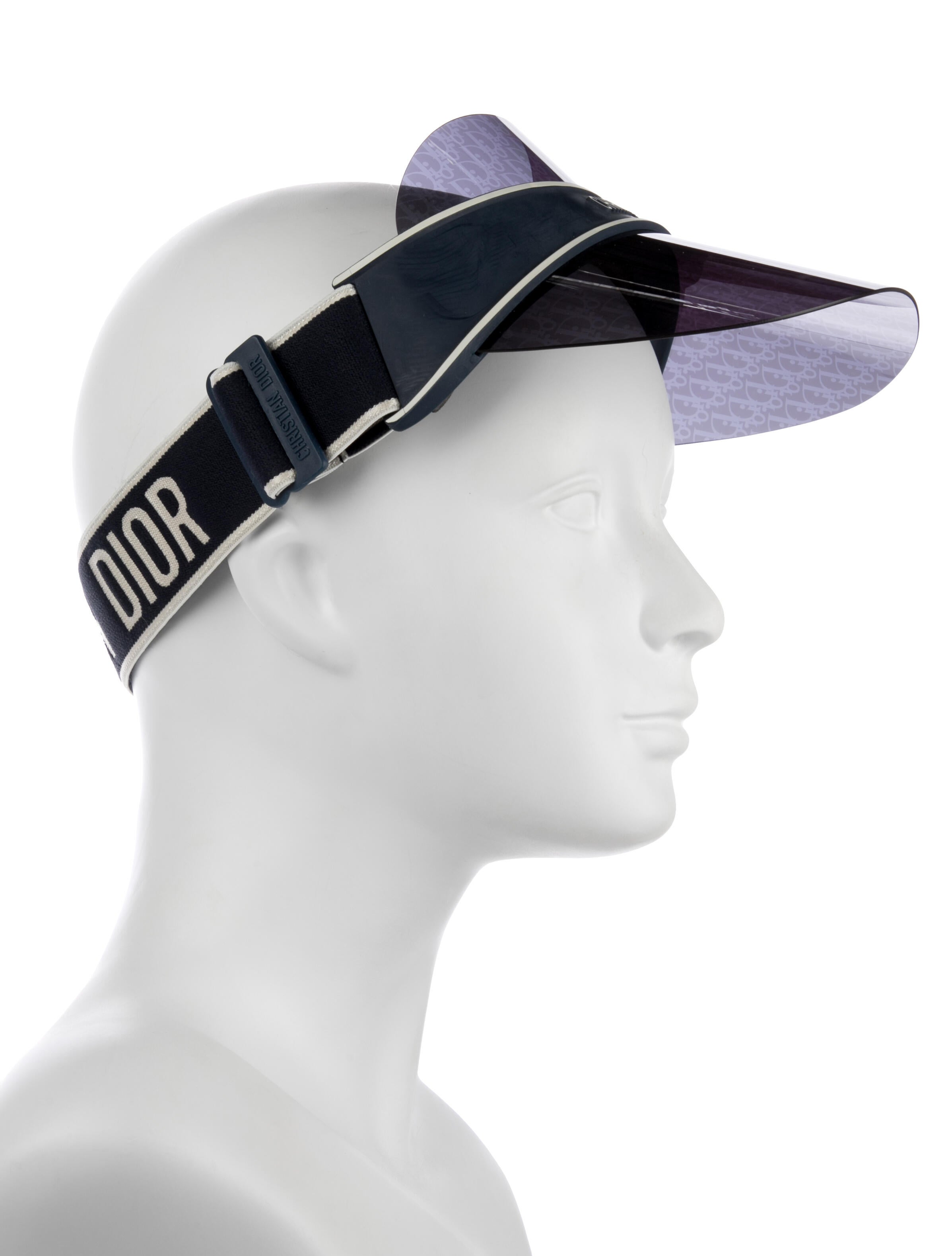 Christian Dior Blue and white patterned visor