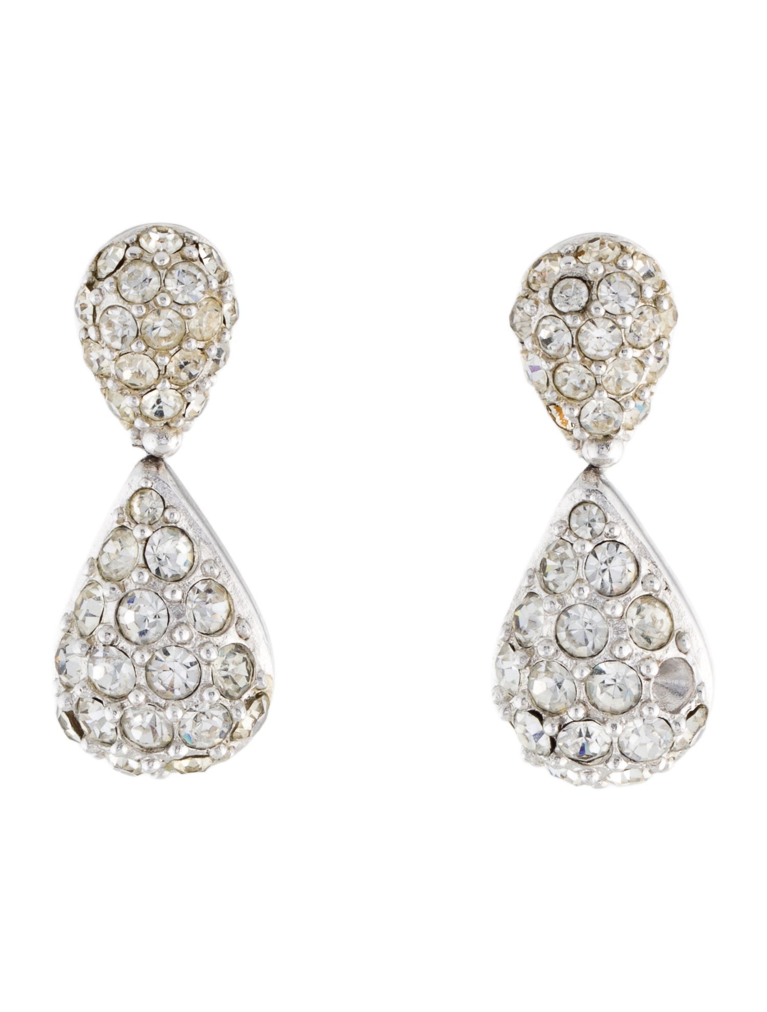 Christian Dior Vintage Crystal Drop Earrings