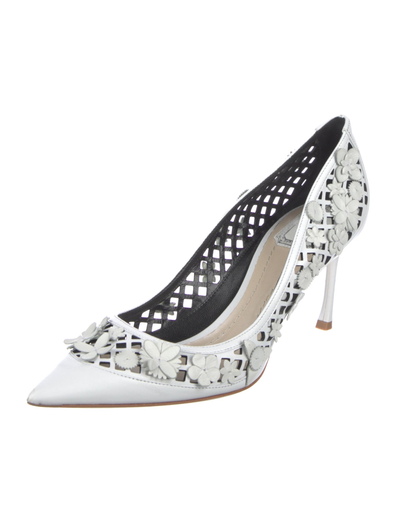 Christian Dior Leather Lasercut Accents Pumps