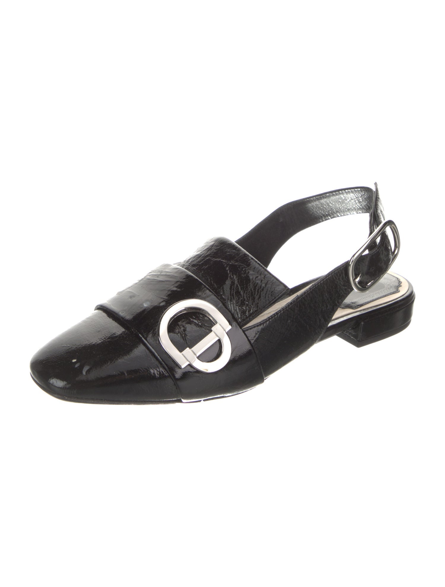Christian Dior Patent Leather Slingback Flats
