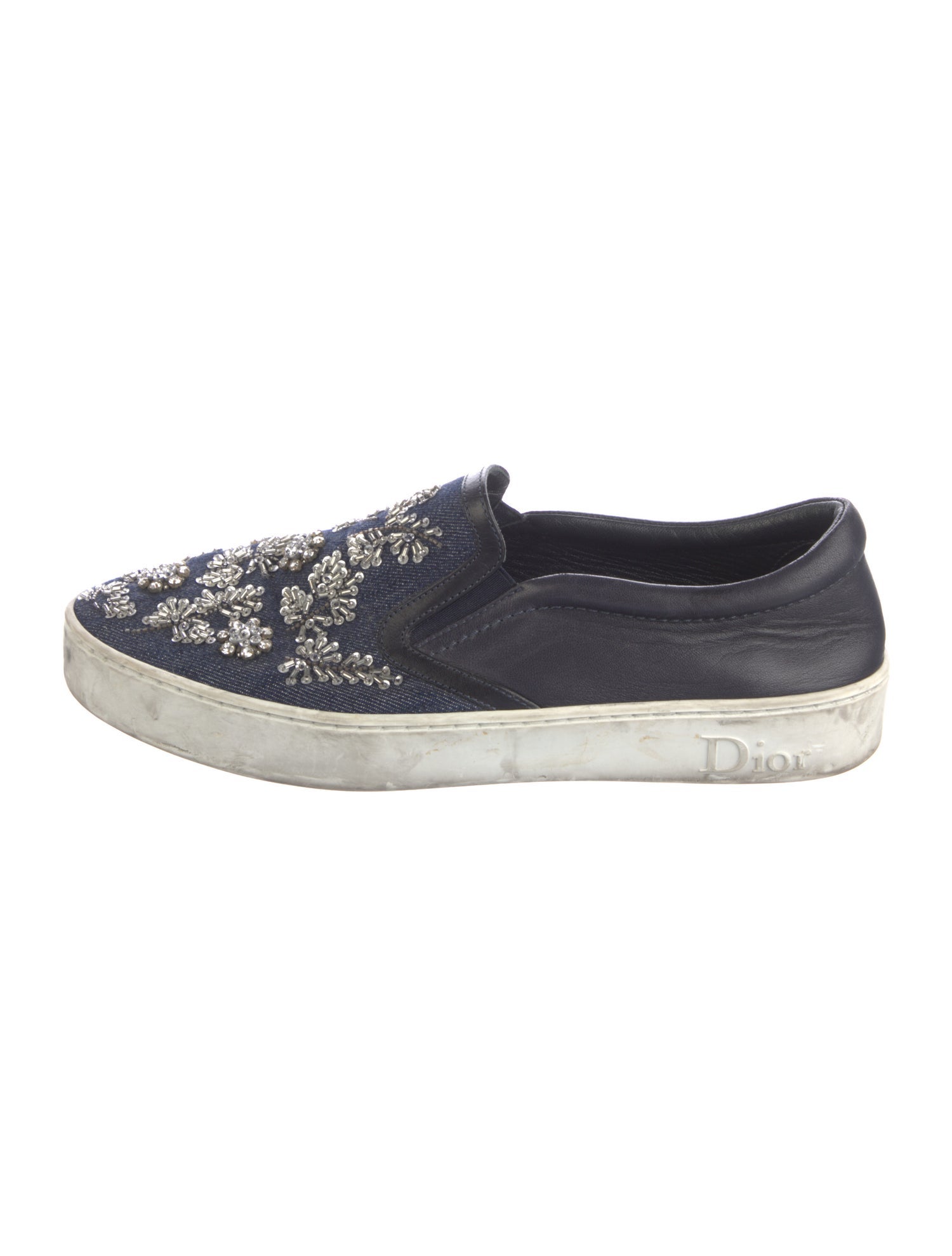 Christian Dior Denim Colorblock Pattern Espadrilles
