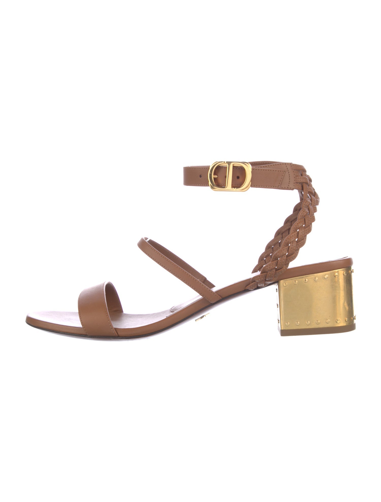 Christian Dior Leather Braided Accents Gladiator Sandals