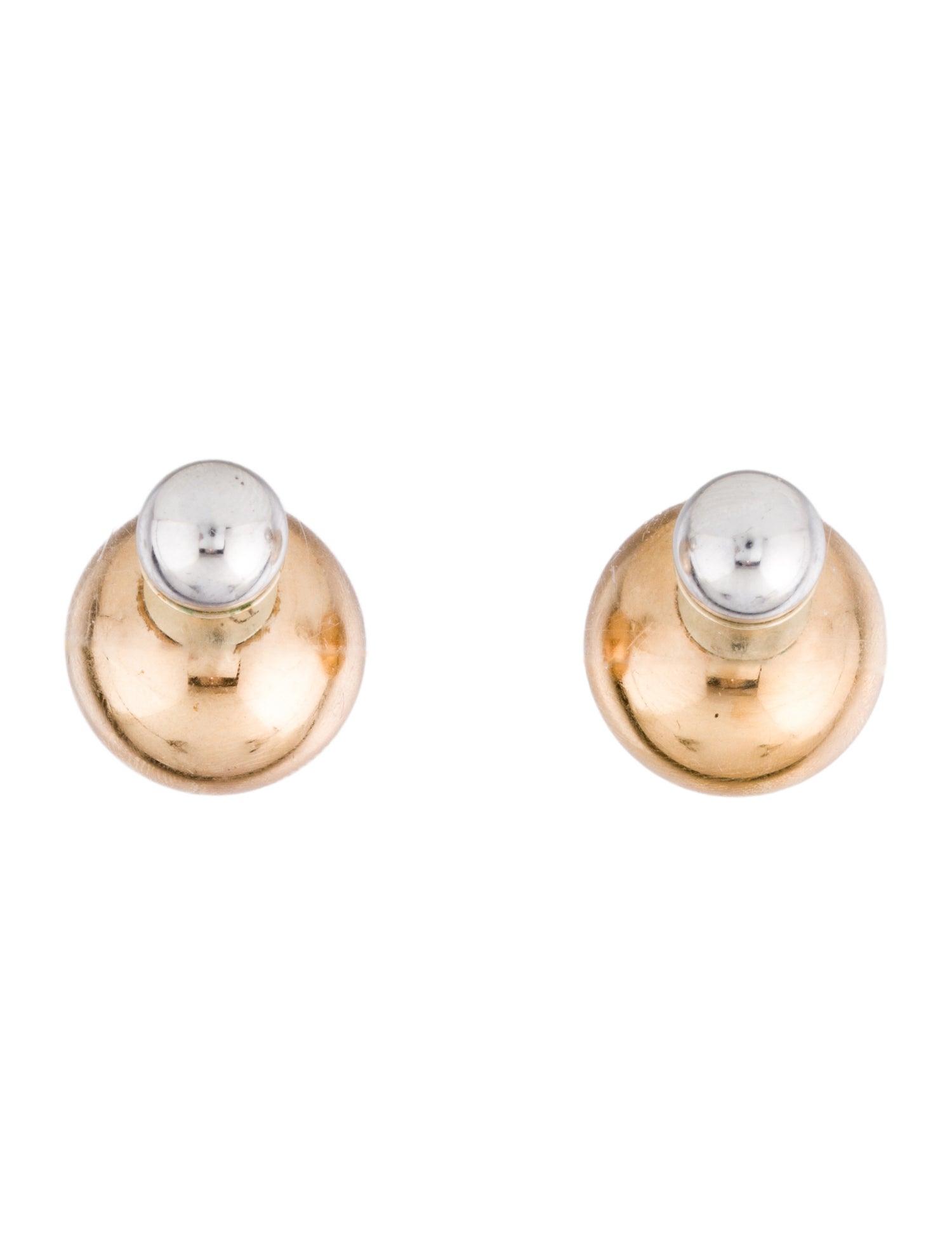 Christian Dior Two-Tone Tribales Stud Earrings