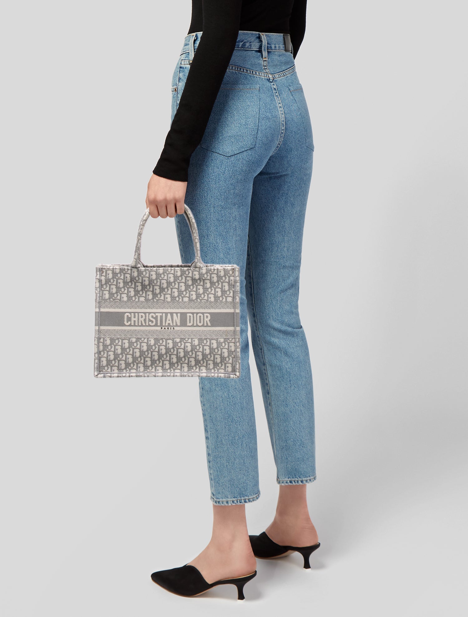 Christian Dior Oblique Jacquard Book Medium - Grey Totes, Handbags