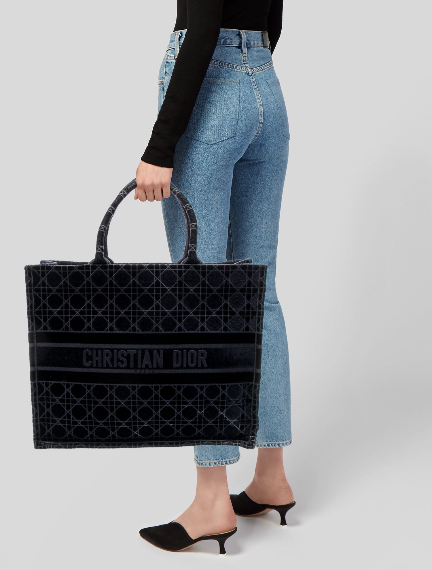 Christian Dior Cannage Book Large - Blue Totes, Handbags