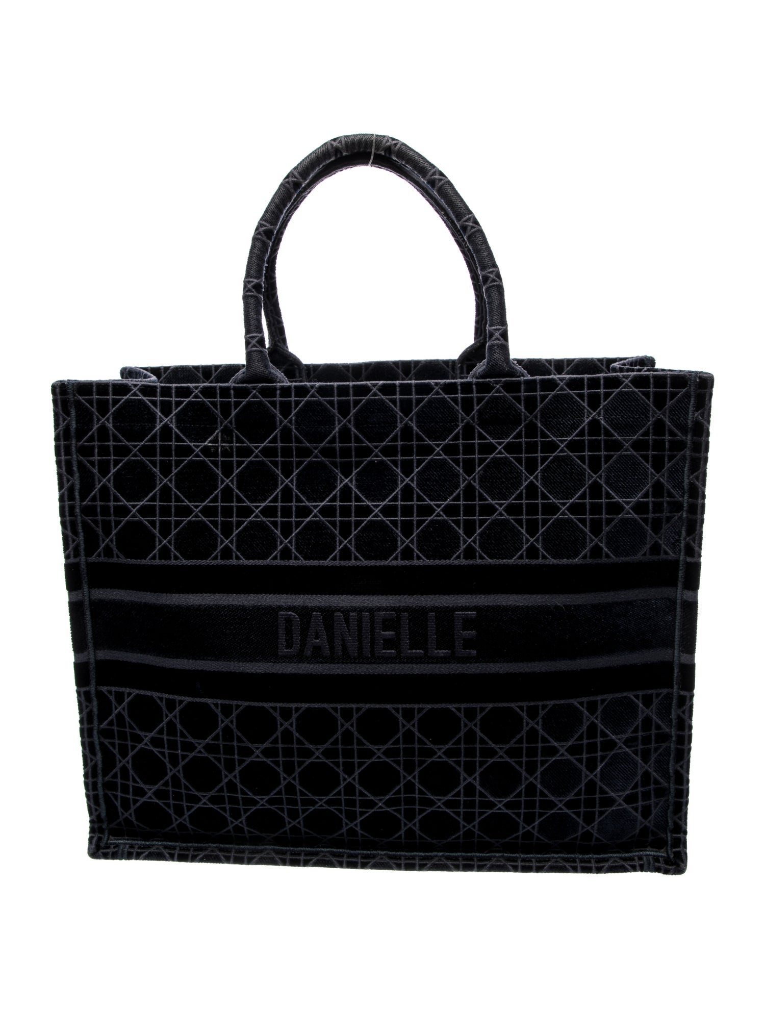 Christian Dior カシミヤ100%手袋 黒　ブラック Christian Dior Cannage Book Large - Blue Totes, Handbags