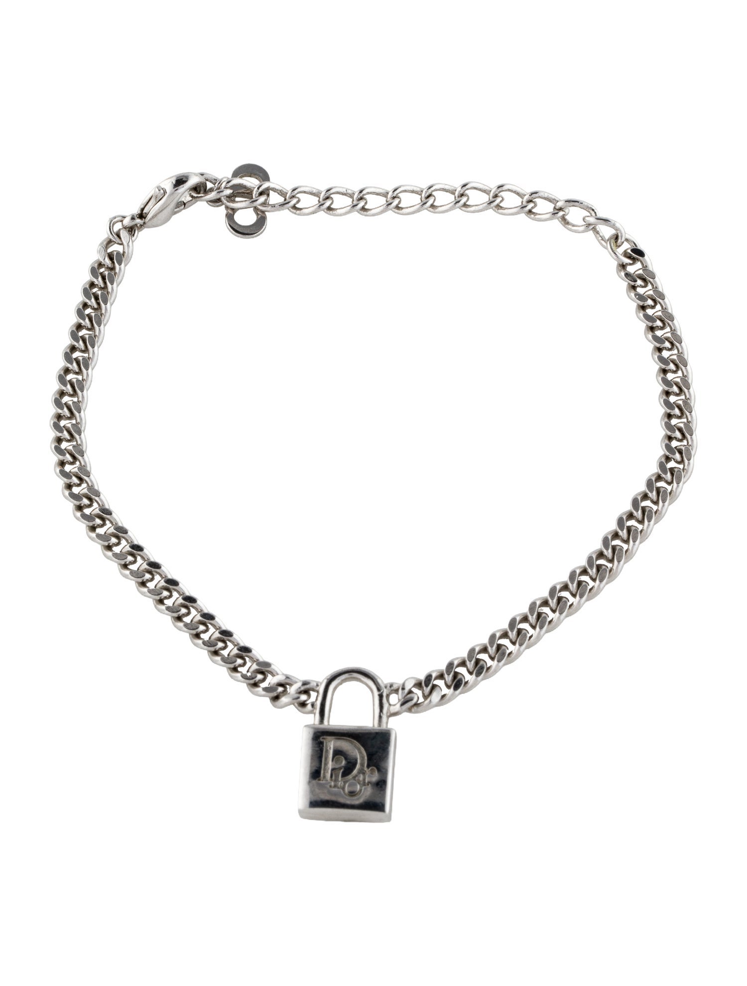 Christian Dior Vintage Padlock Charm Bracelet