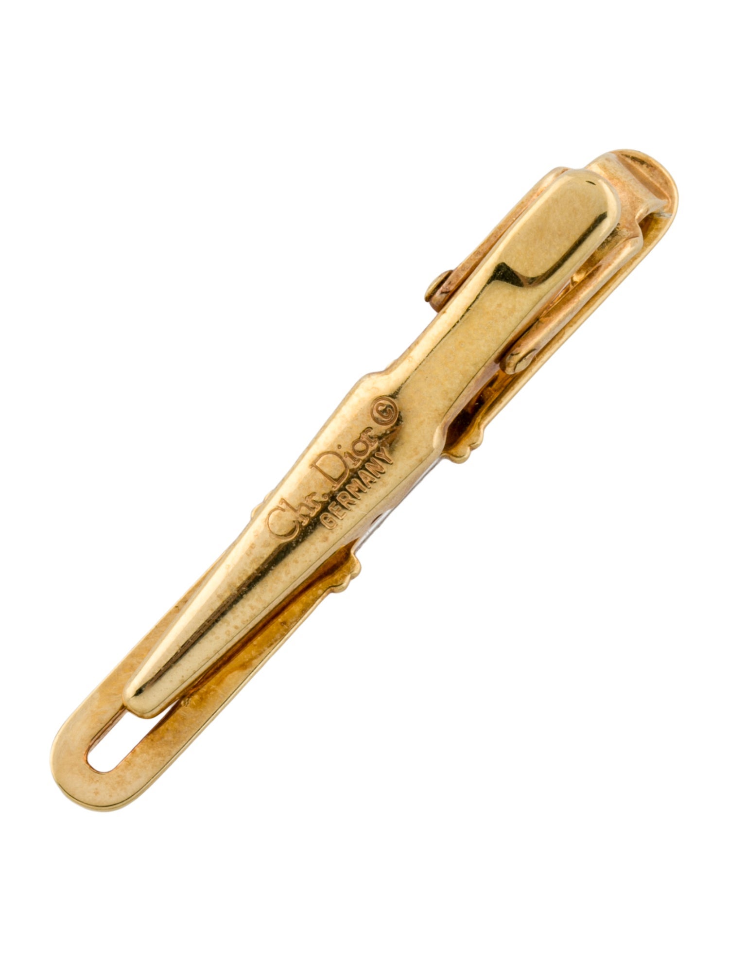 Christian Dior Two-Tone Tie Clip