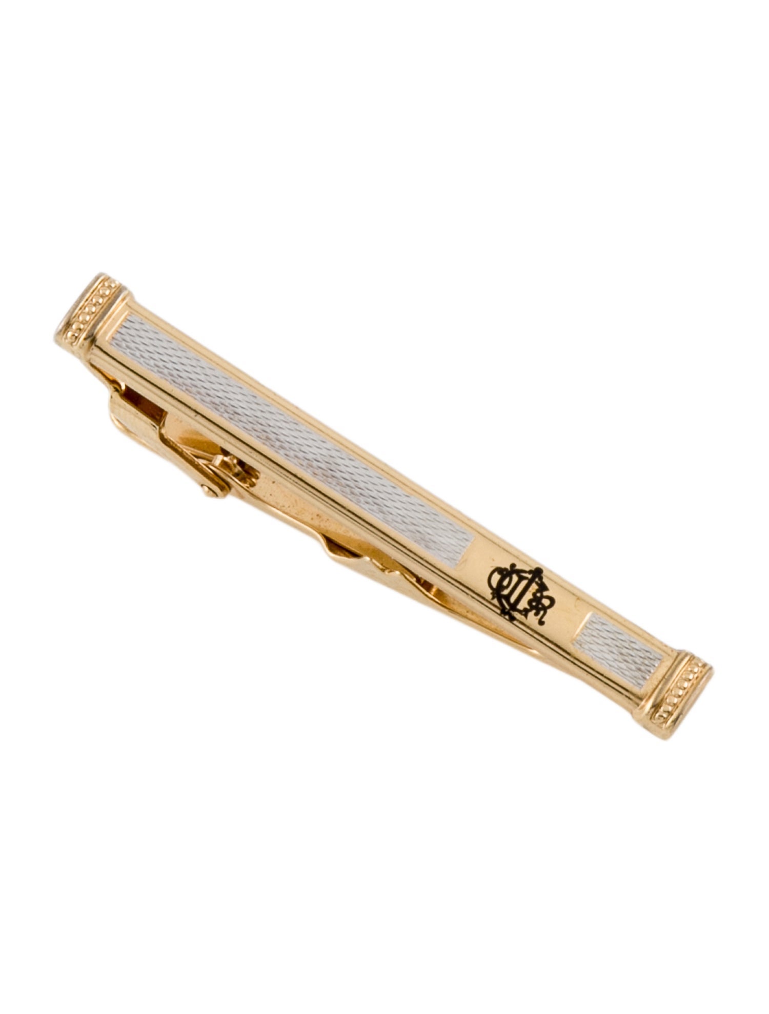 Christian Dior Two-Tone Tie Clip