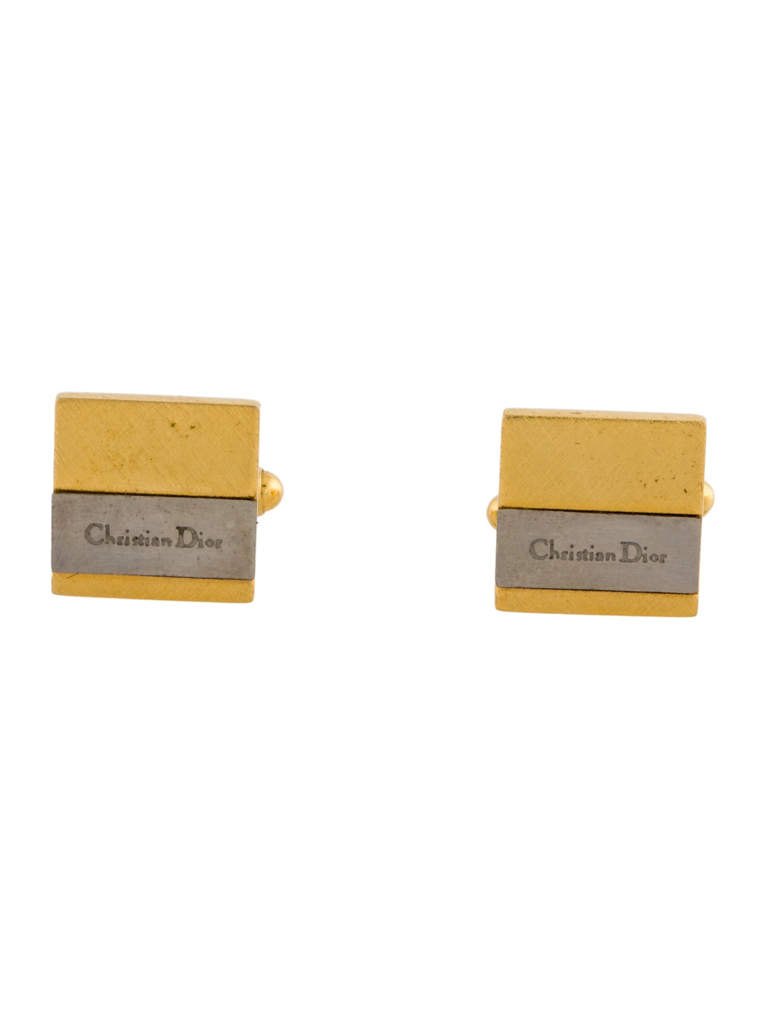 Christian Dior Vintage Two-Tone Cufflinks