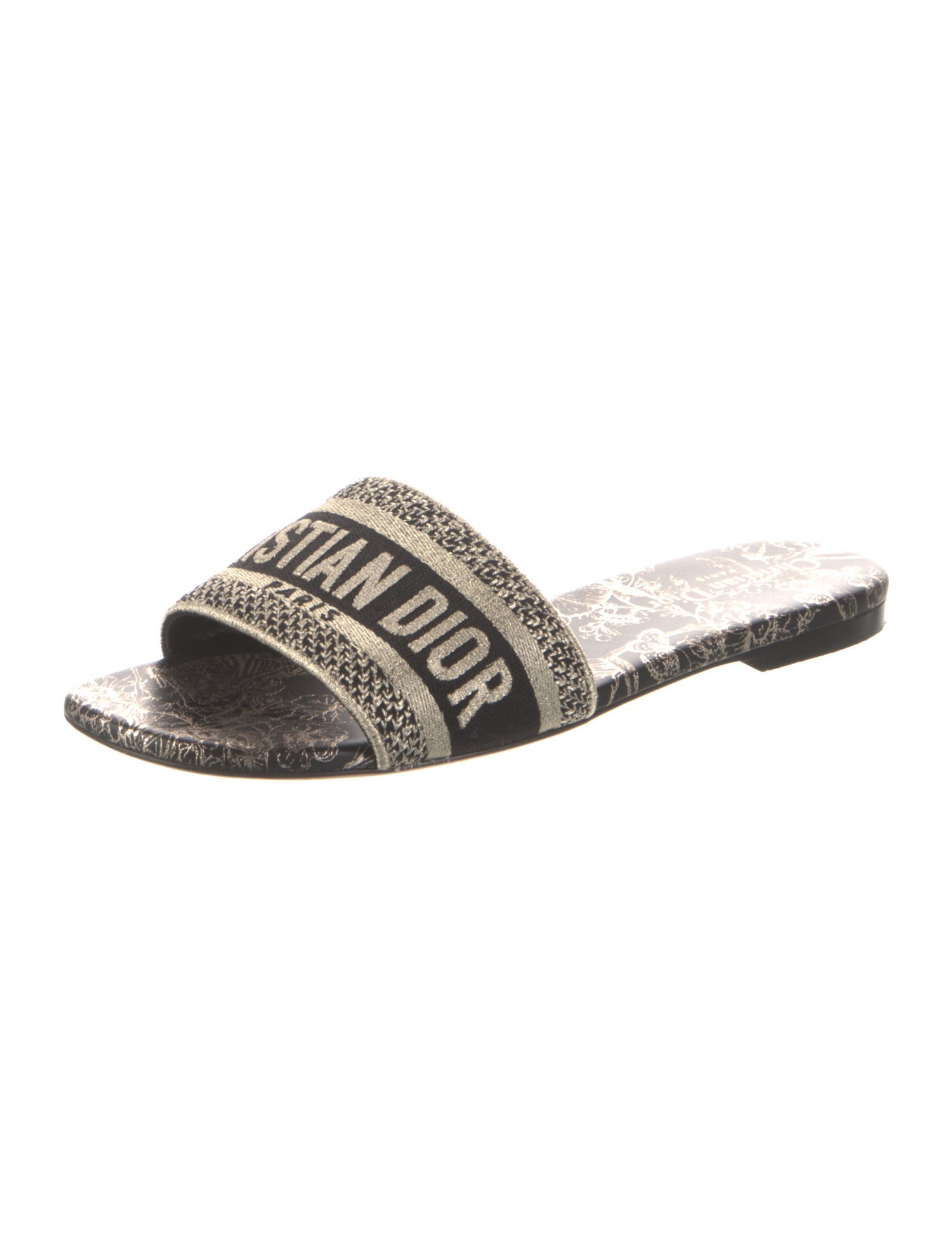 Christian Dior Jacquard Printed Slides