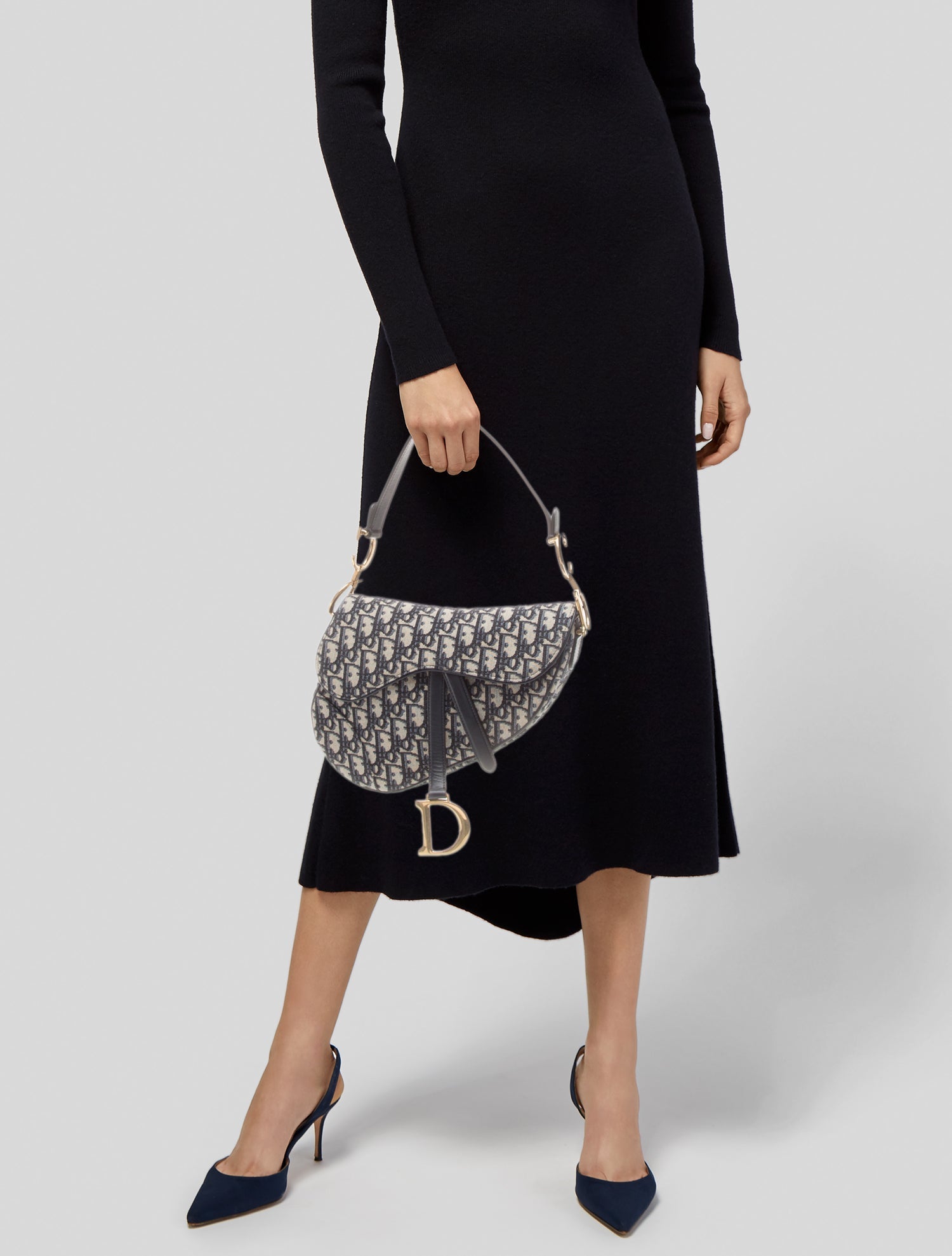 Christian Dior Oblique Jacquard Oblique Saddle Medium
