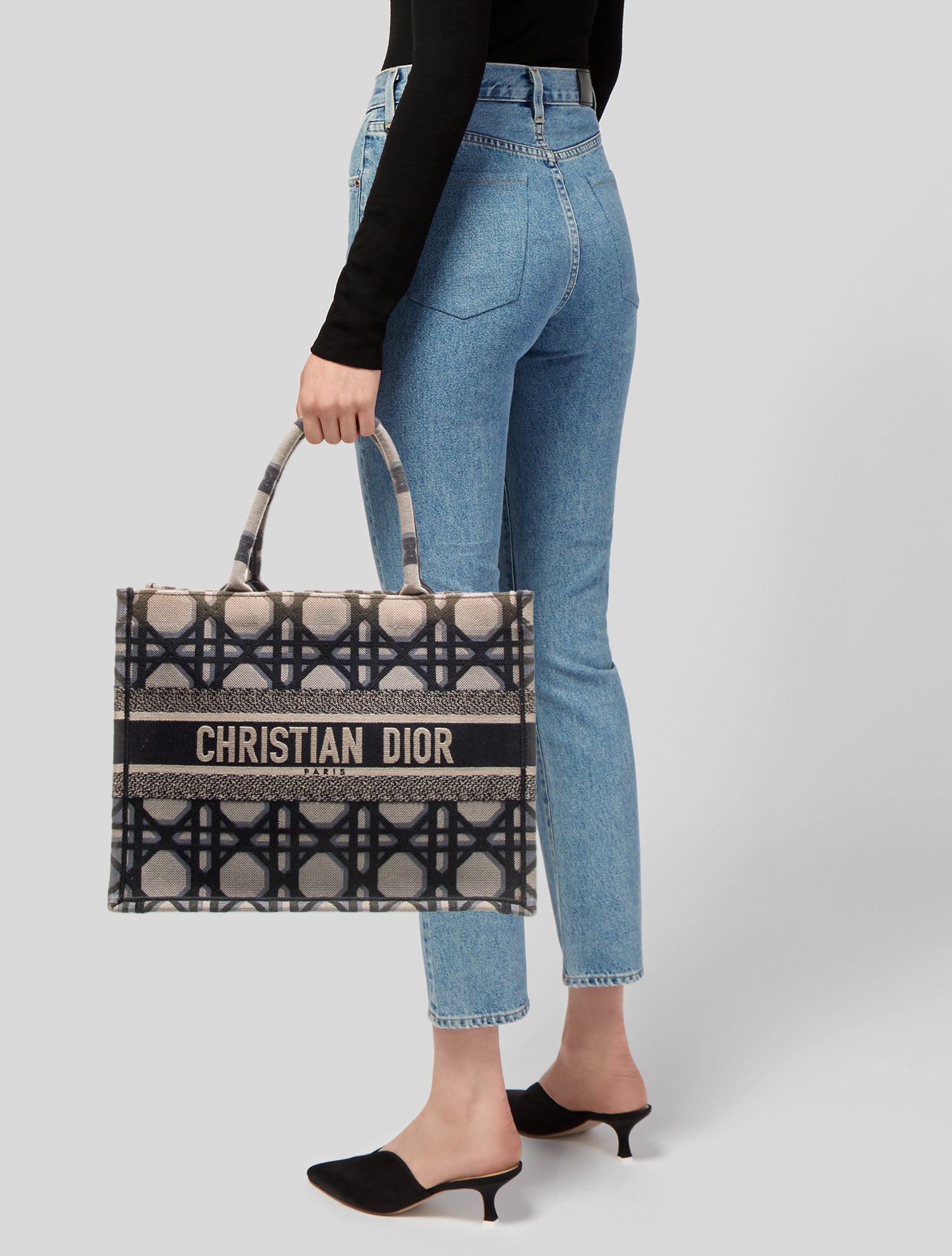 Christian Dior Cannage Book Large 2023 - Blue Totes, Handbags