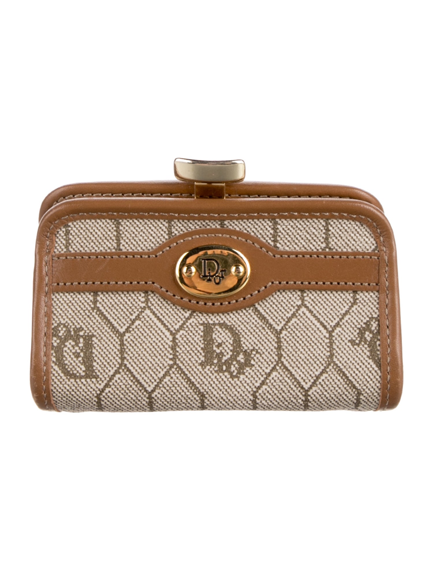 Christian Dior Vintage Honeycomb Coin Pouch Wallet