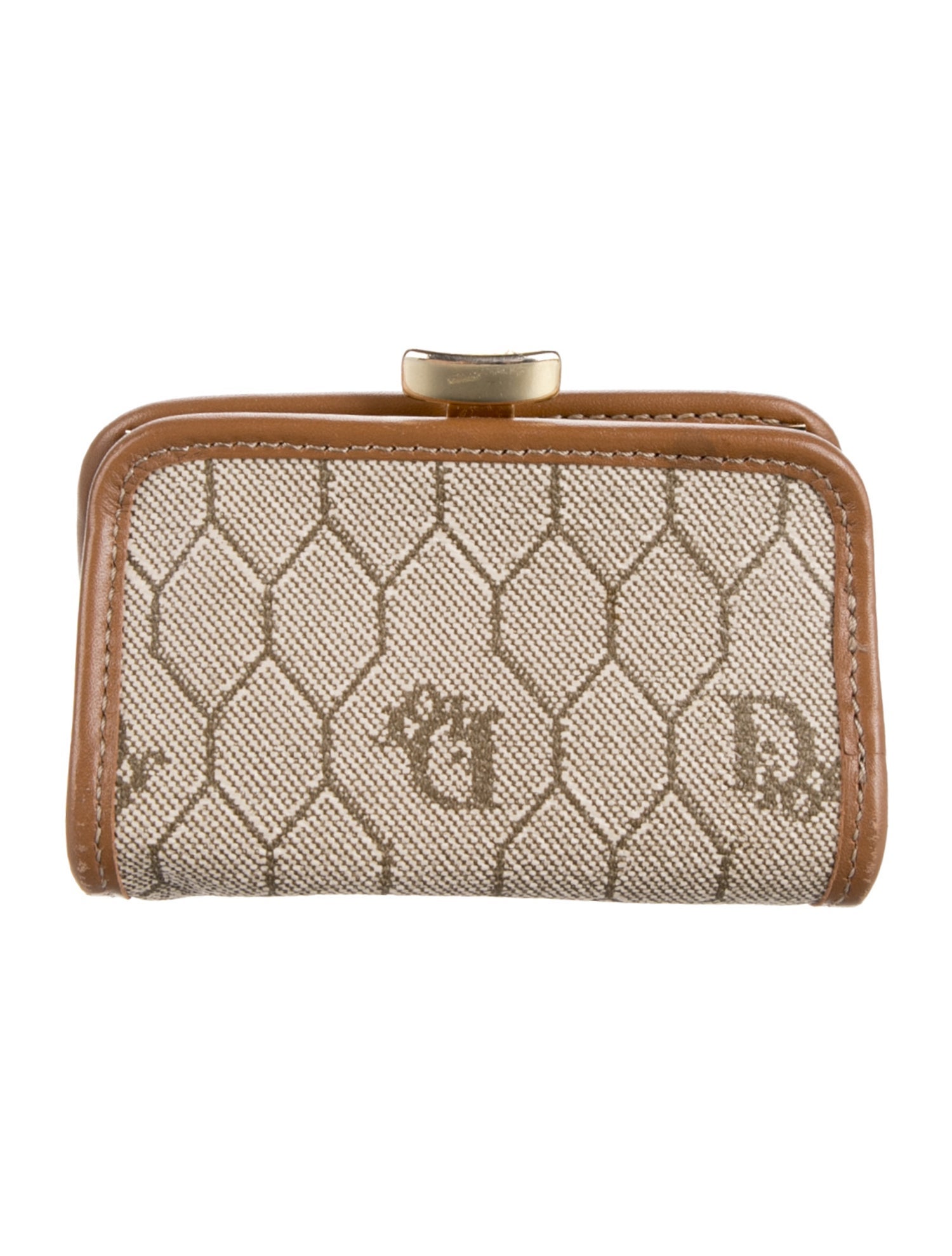 Christian Dior Vintage Honeycomb Coin Pouch Wallet