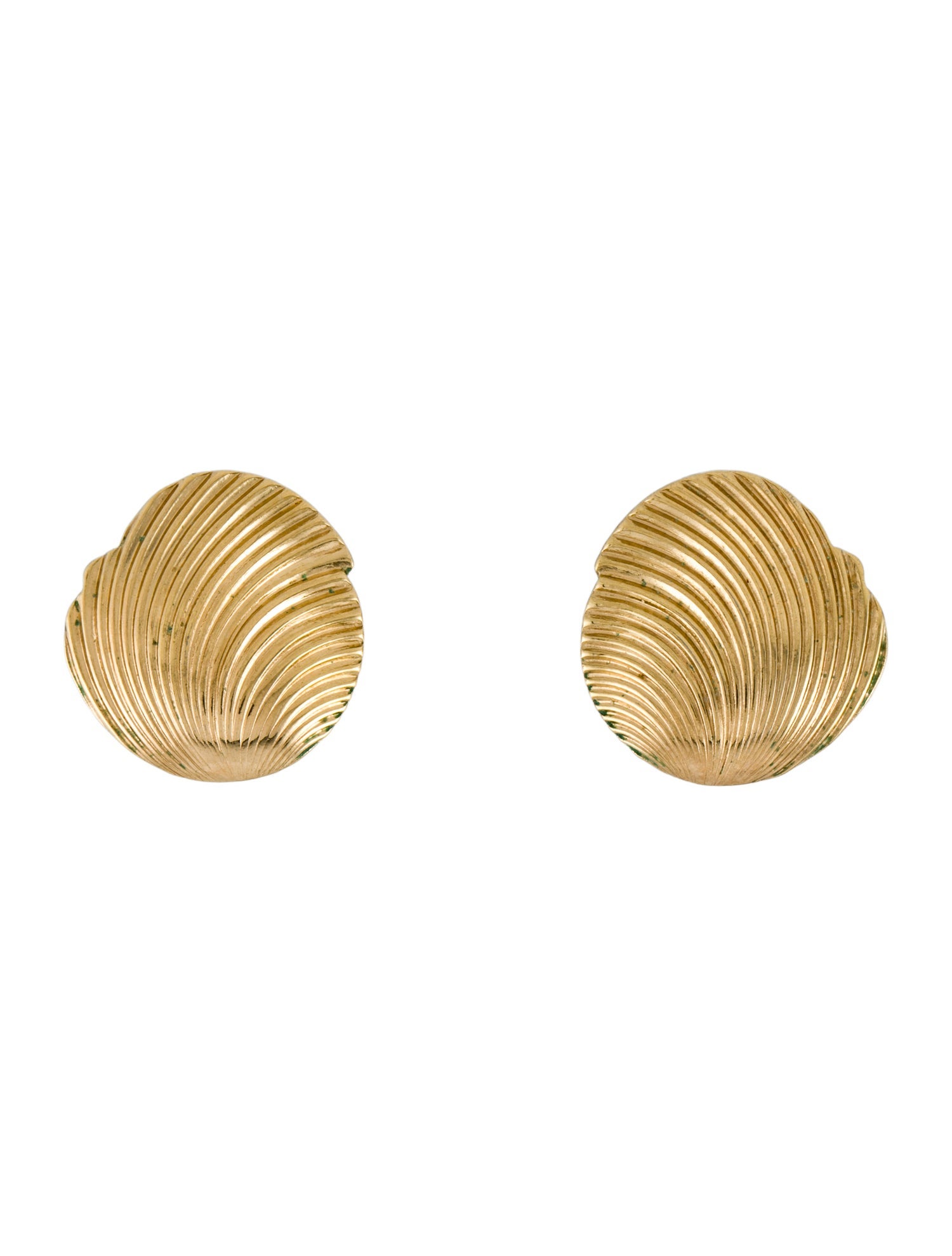 Christian Dior Vintage Shell Clip-On Earrings