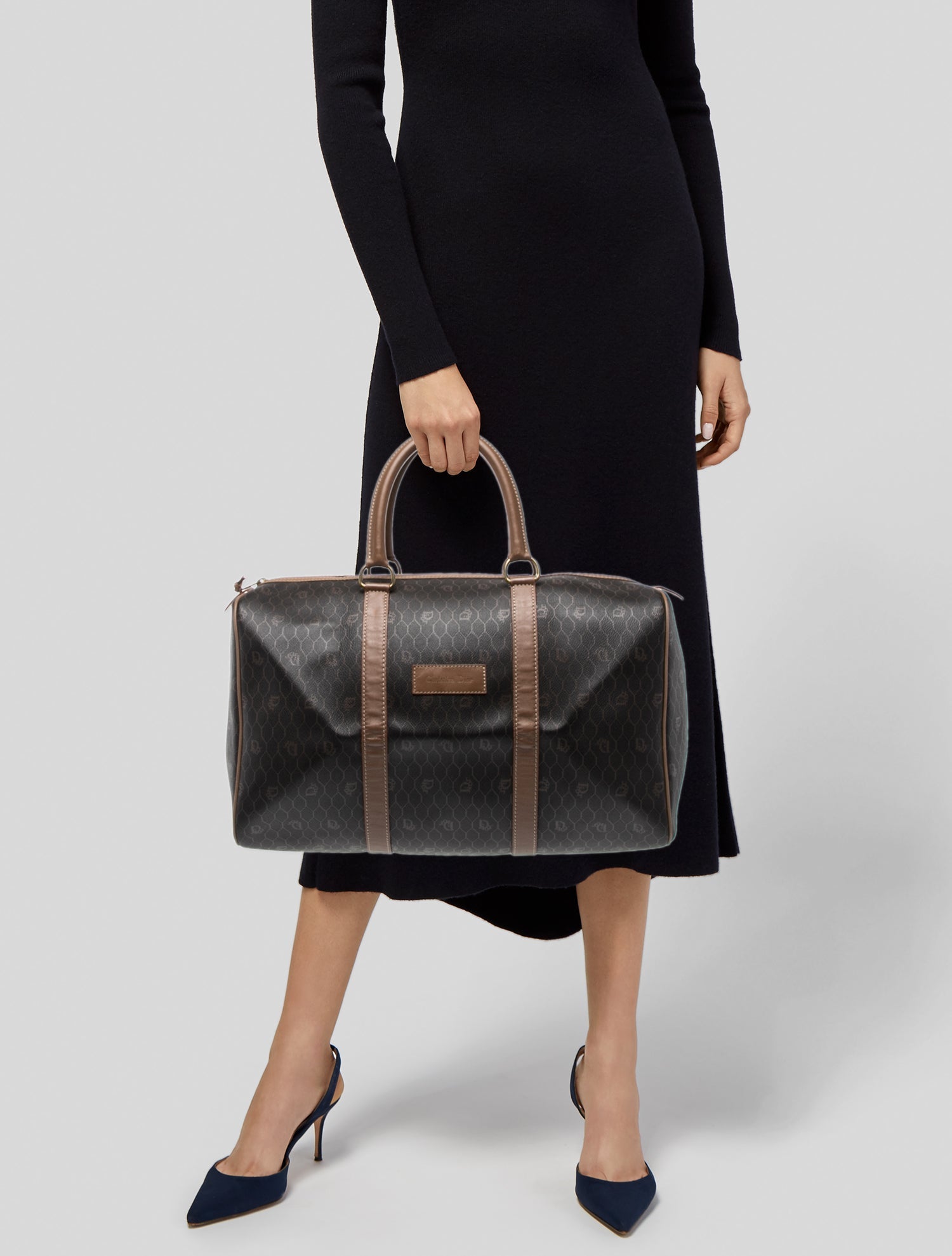 Christian Dior Honeycomb Boston Vintage - Black Luggage and Travel