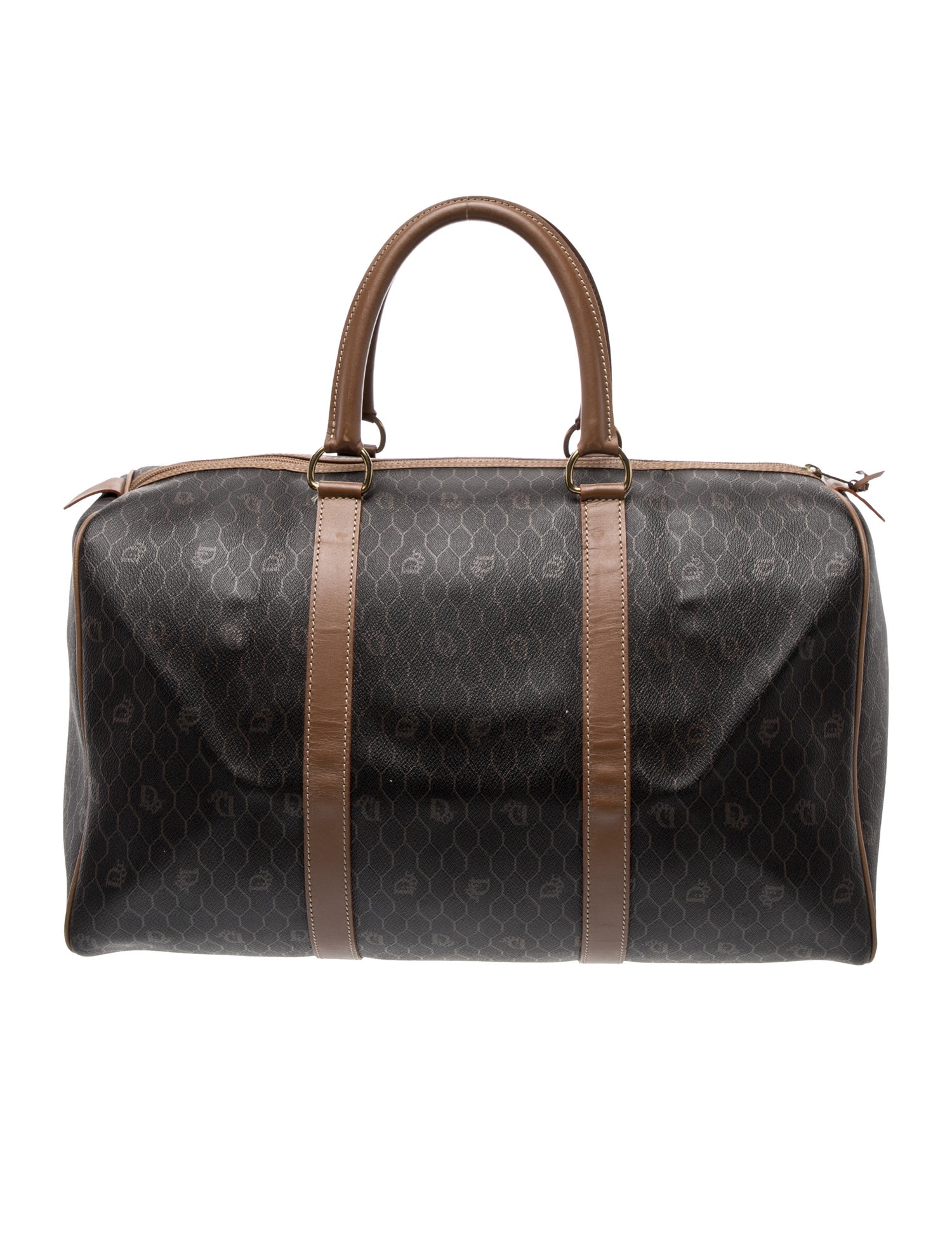 Christian Dior Honeycomb Boston Vintage - Black Luggage and Travel