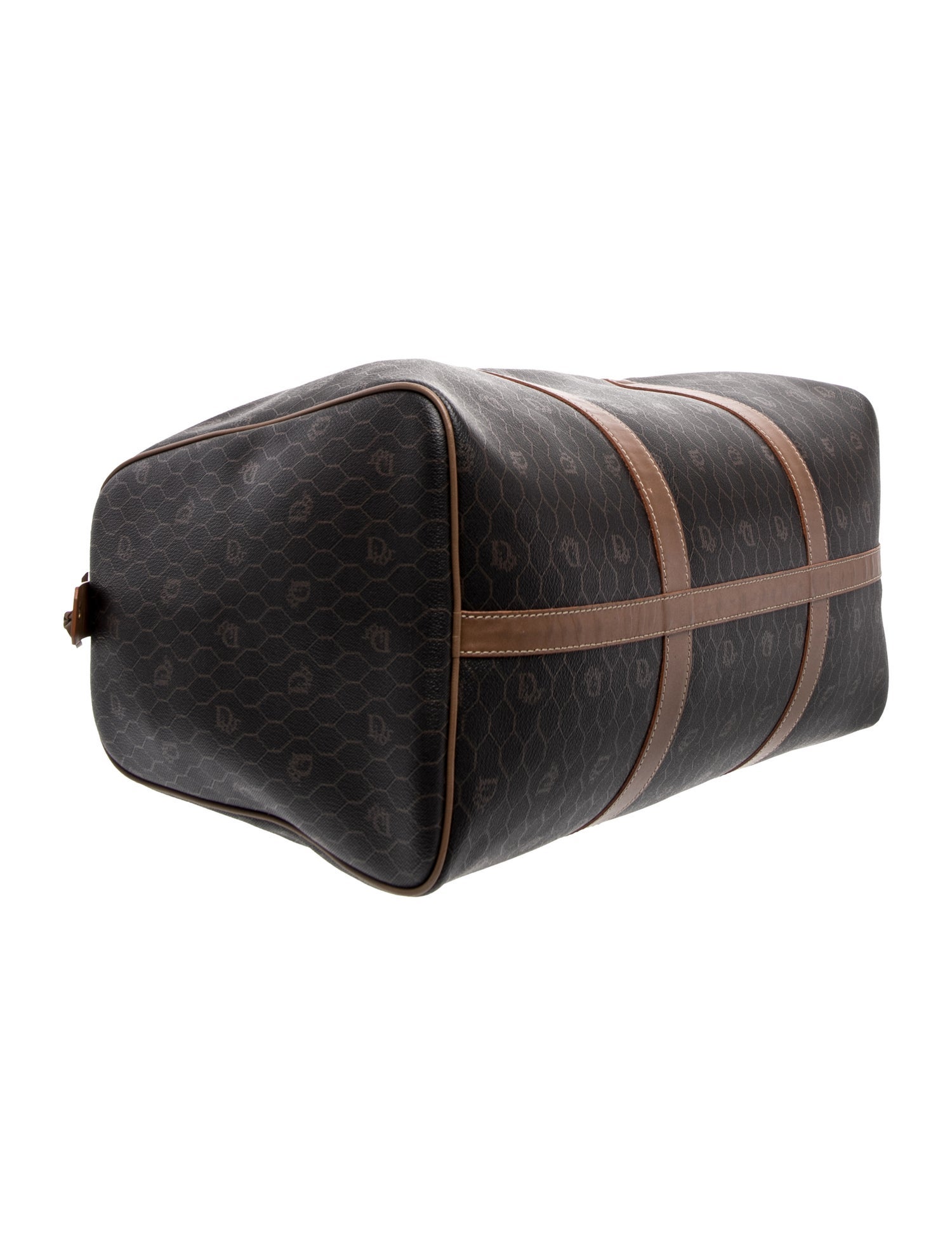 Christian Dior Honeycomb Boston Vintage - Black Luggage and Travel