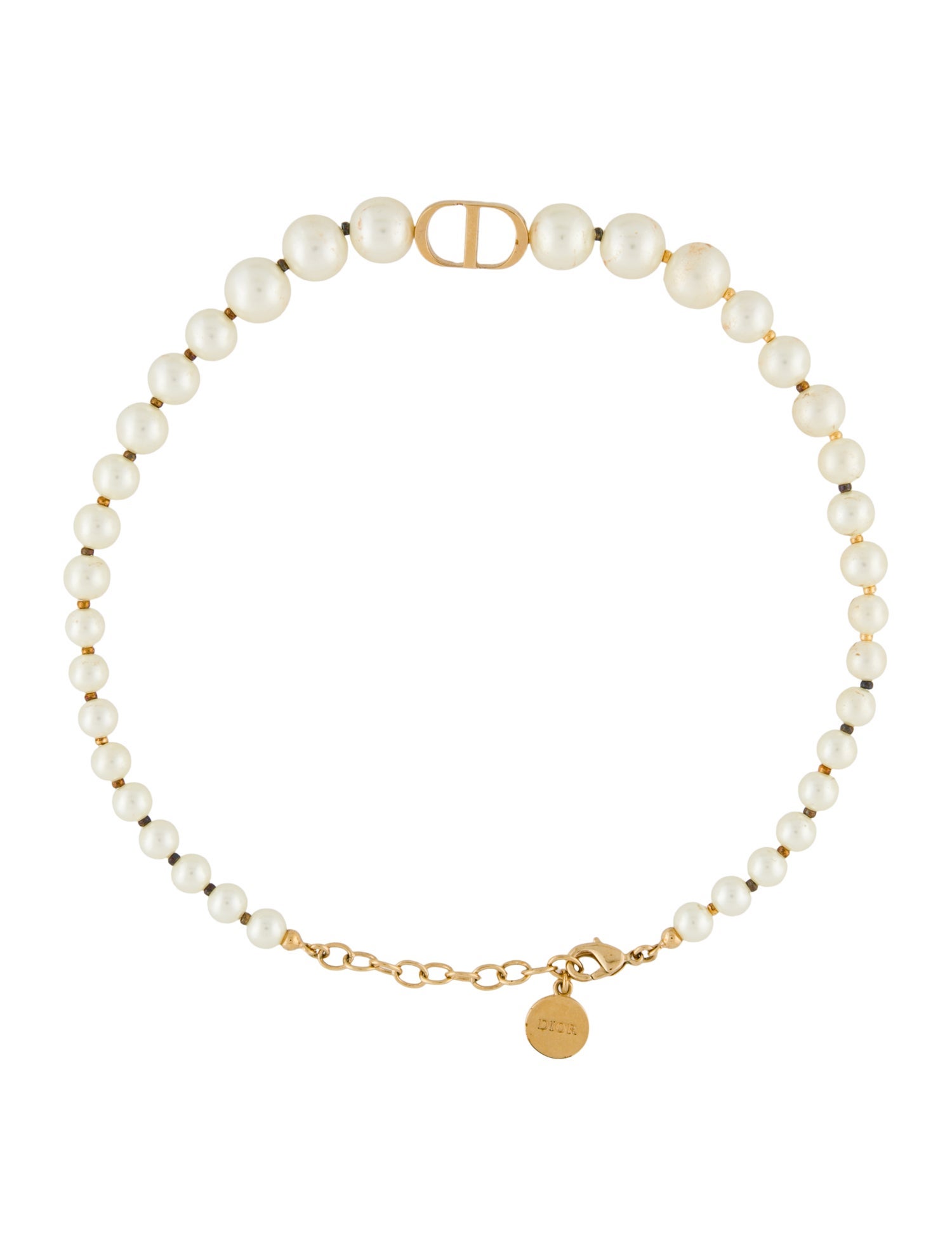 Christian Dior Faux Pearl 30 Montaigne Choker Necklace