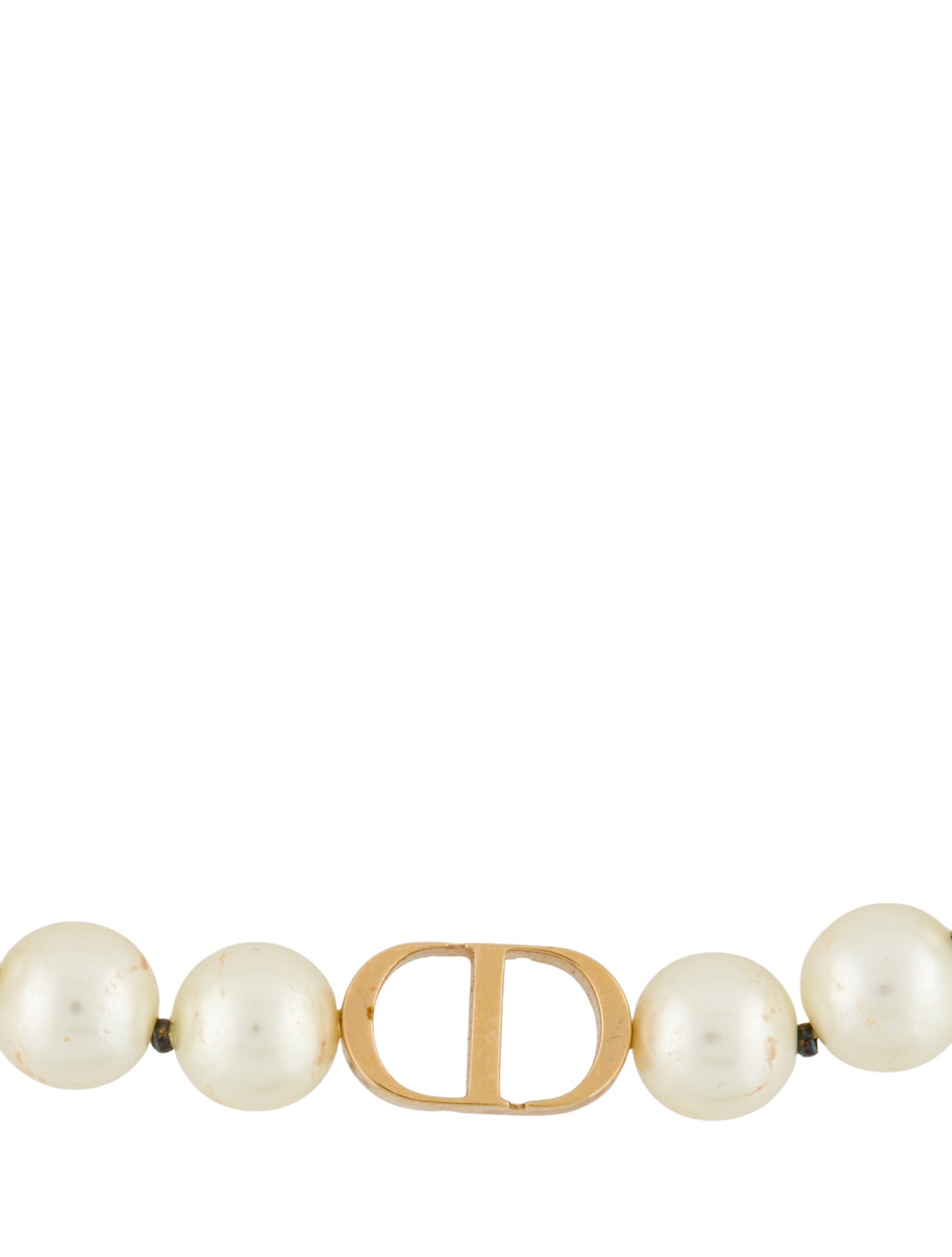 Christian Dior Faux Pearl 30 Montaigne Choker Necklace
