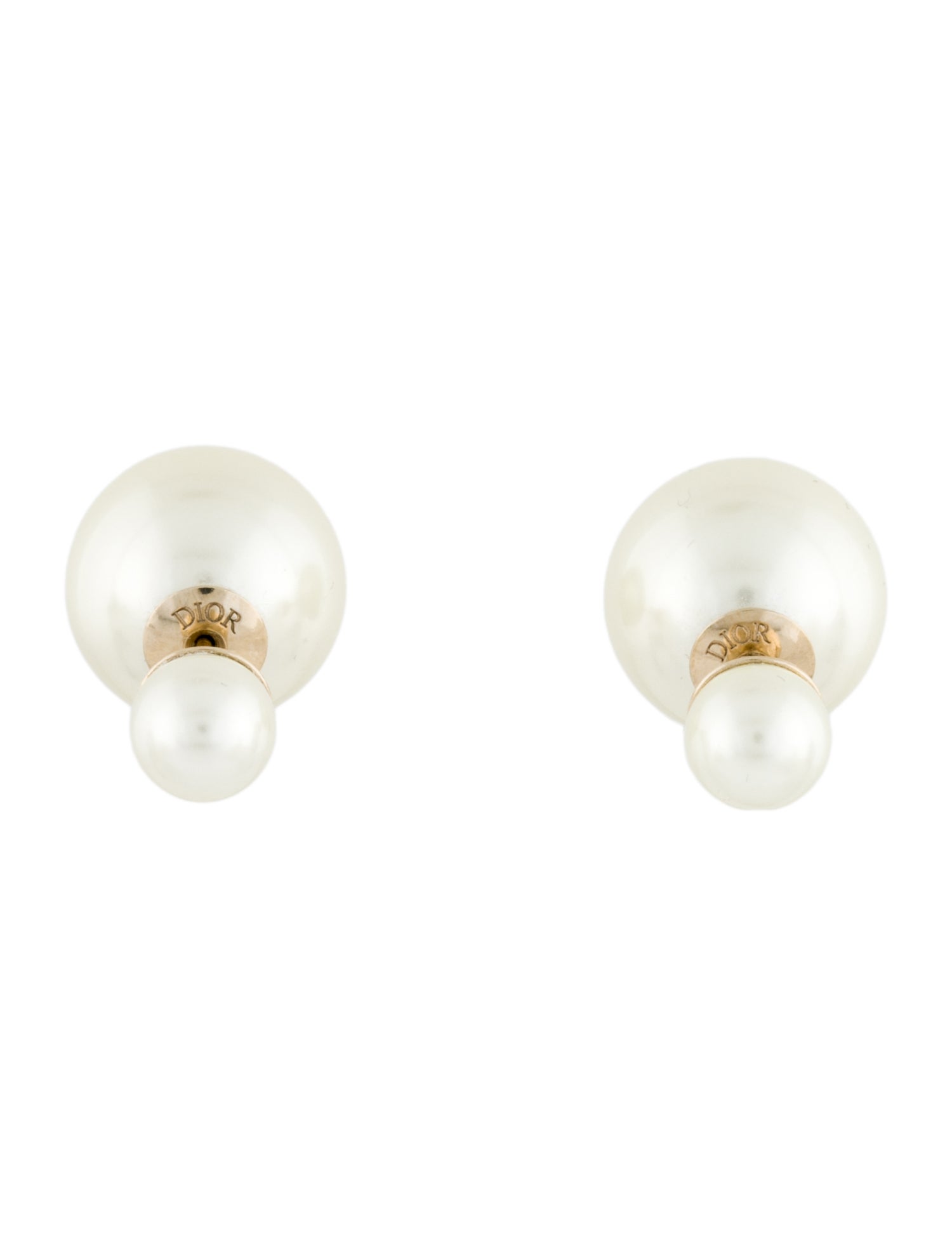 Christian Dior Faux Pearl Tribales Earrings