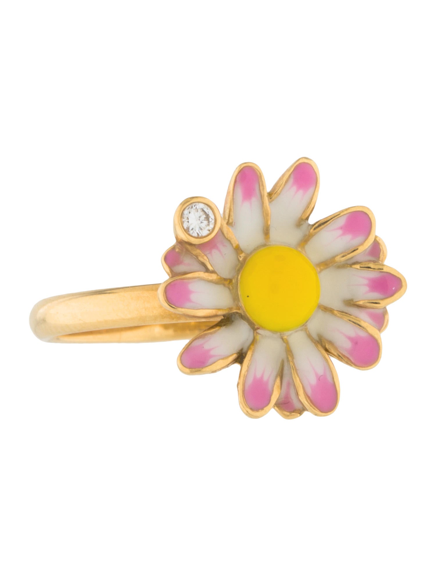 Christian Dior 18K Diamond Daisy Ring - Cocktail Ring, Rings
