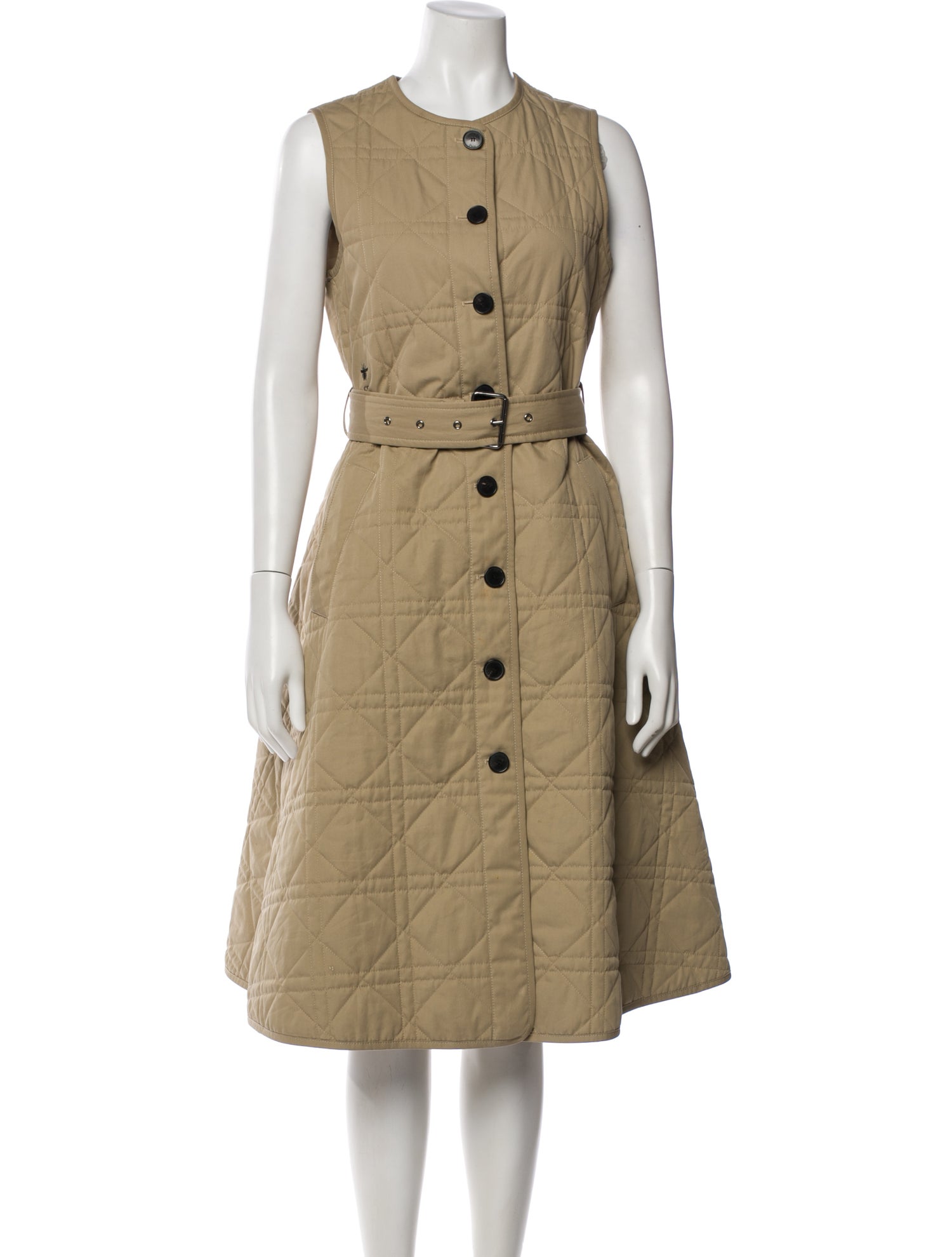 Christian Dior Crew Neck Midi Length Dress