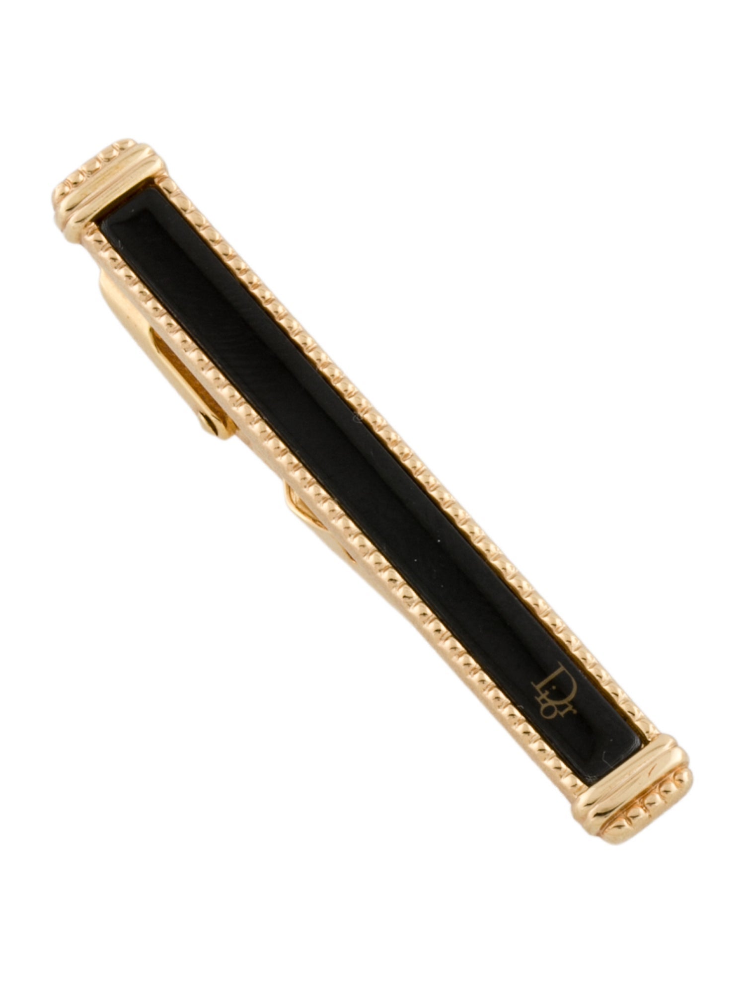 Christian Dior Vintage Enamel Logo Tie Clip