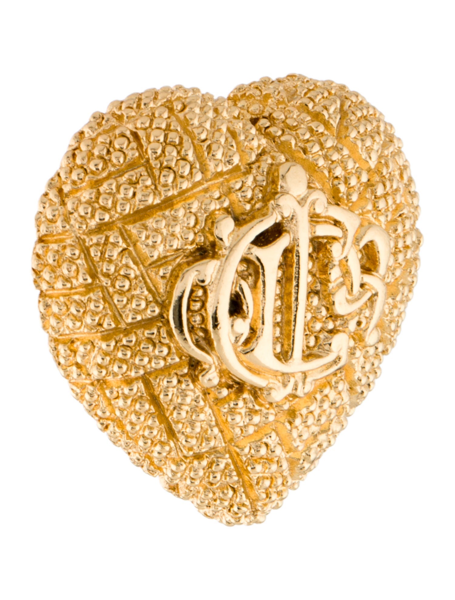 Christian Dior Vintage Crest Heart Brooch