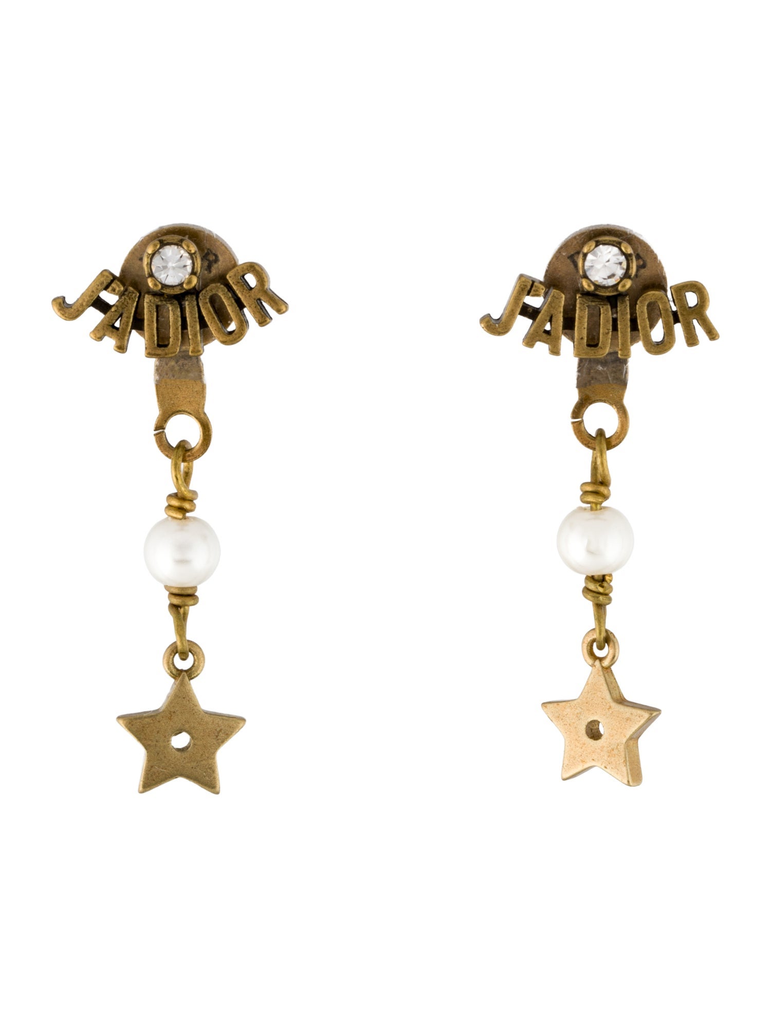 Christian Dior Faux Pearl & Crystal J'Adior Earrings