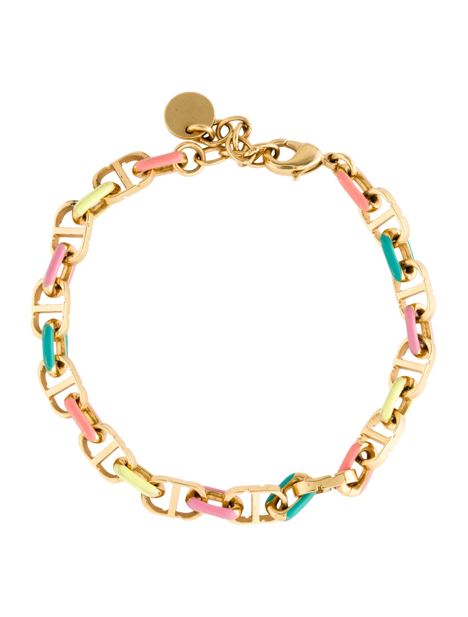 Christian Dior Enamel CD LInk Bracelet