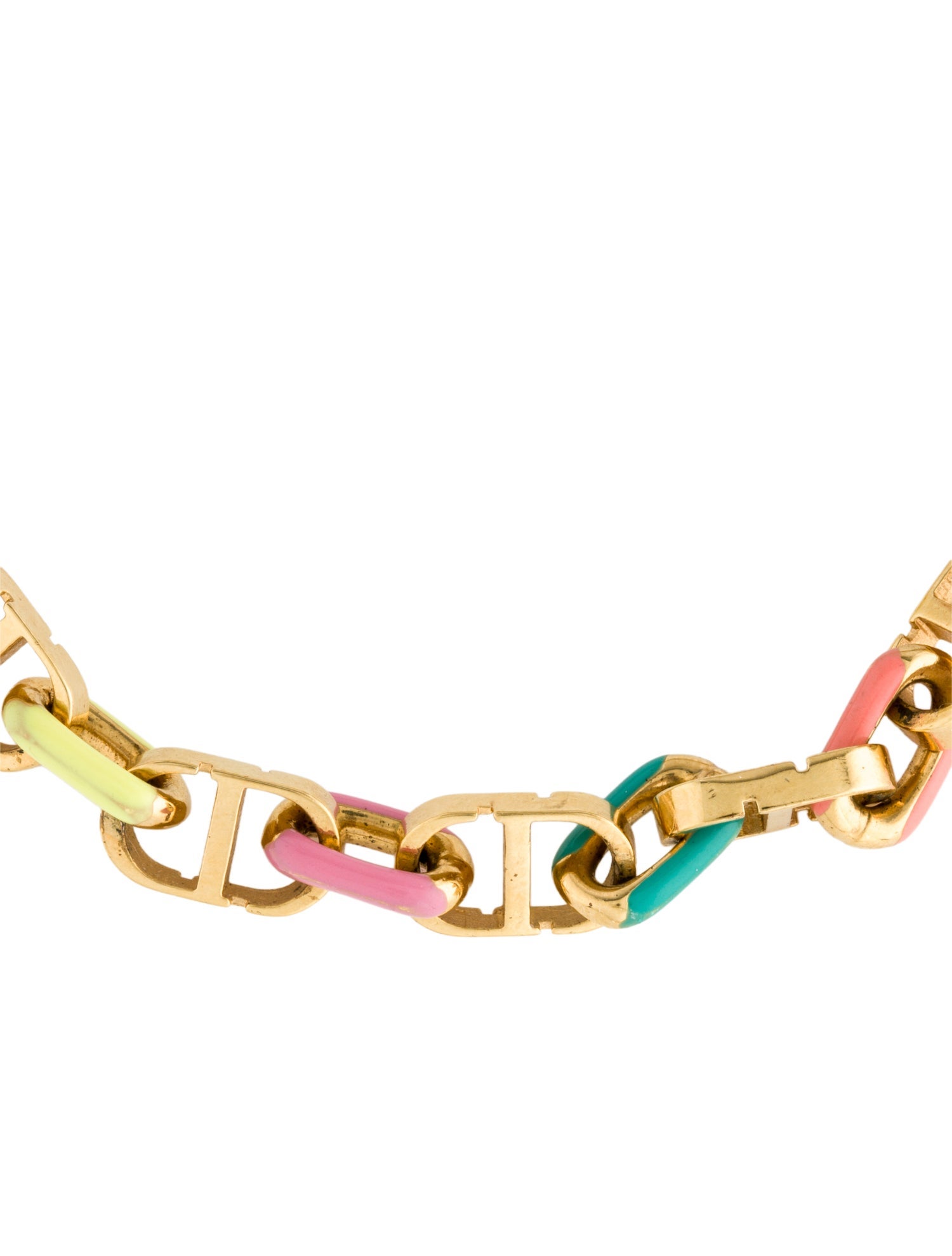 Christian Dior Enamel CD LInk Bracelet