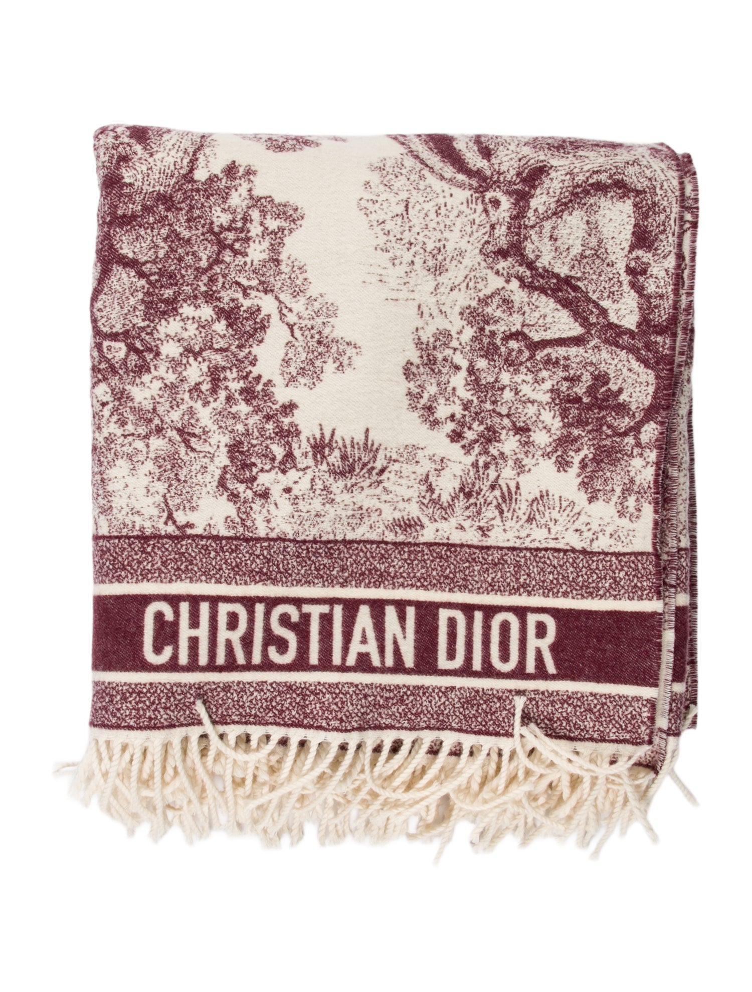 Christian Dior Toile de Jouy Throw Blanket