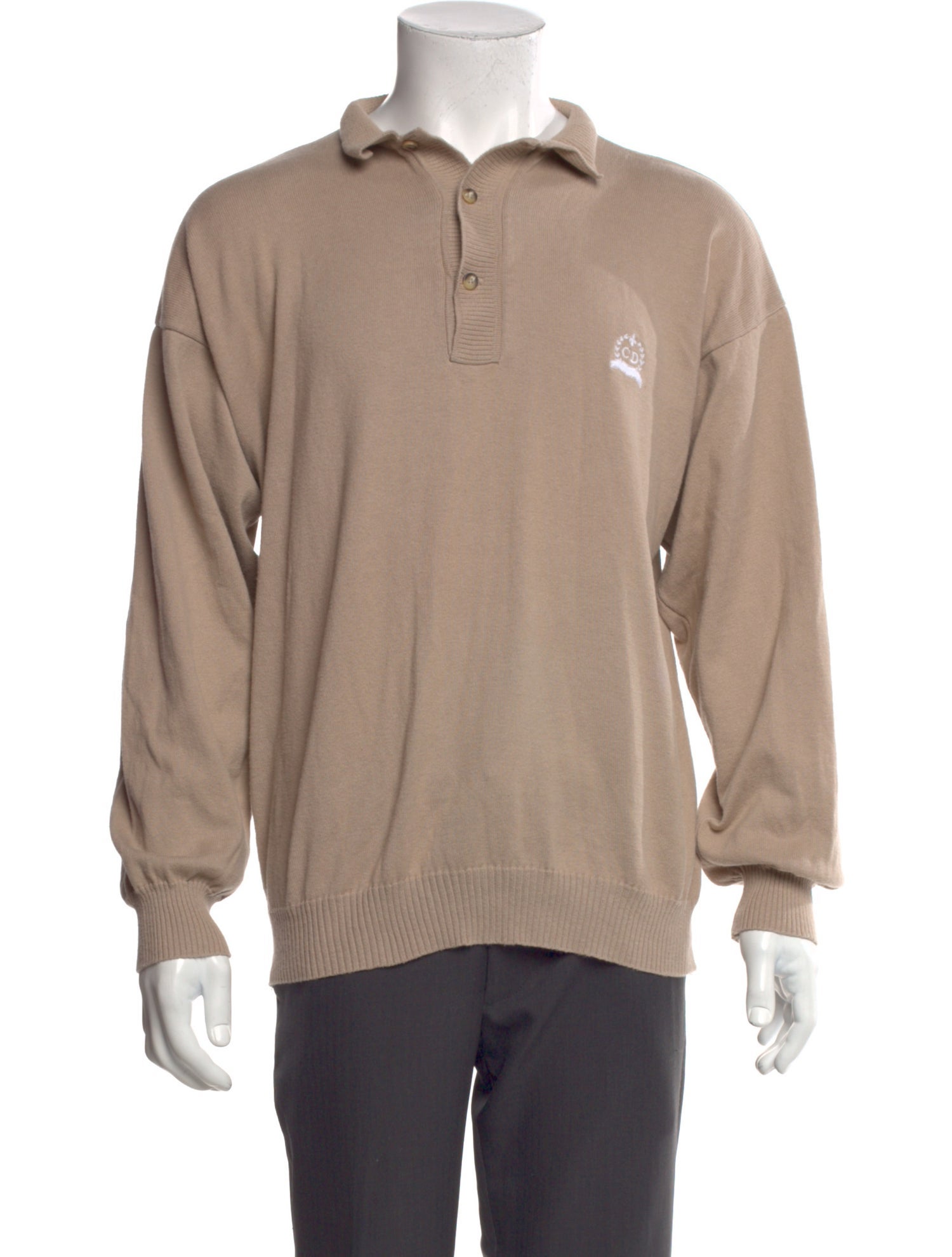 Christian Dior Vintage Mock Neck Polo Sweater