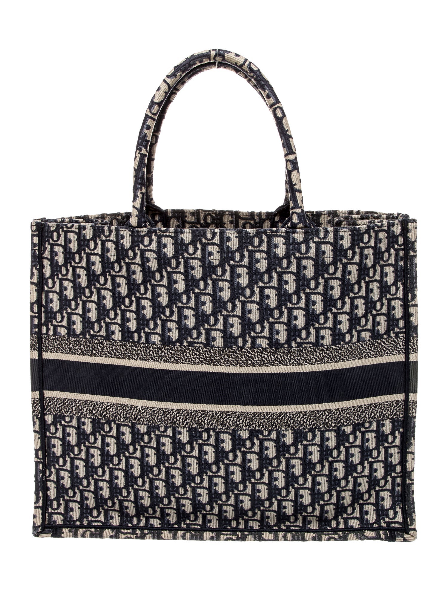 Christian Dior Oblique Jacquard Book Blue Totes Handbags CHR575596 christian-dior-oblique-jacquard-book-blue-totes-handbags-chr575596