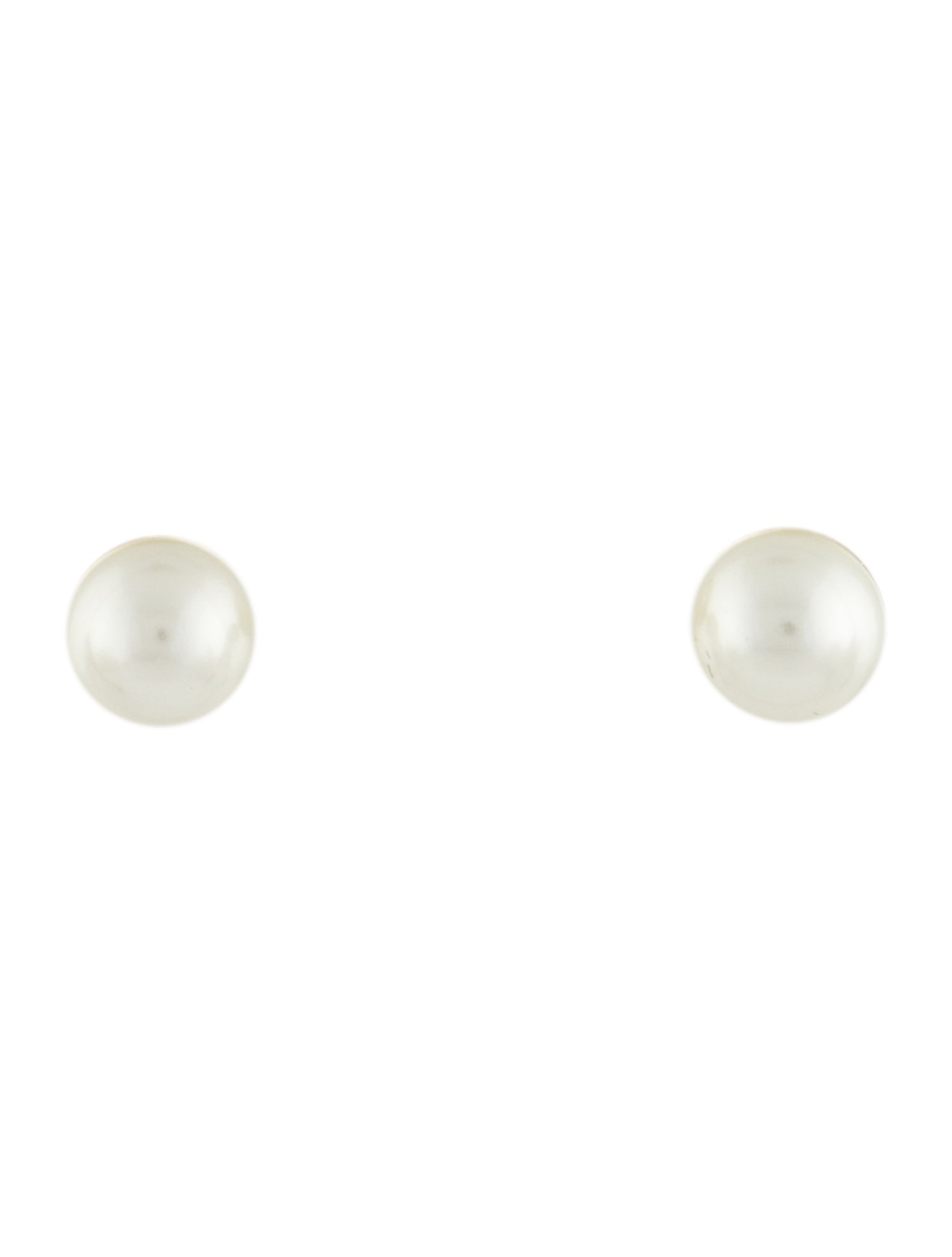 Christian Dior Resin Faux Pearl Tribales Stud Earrings