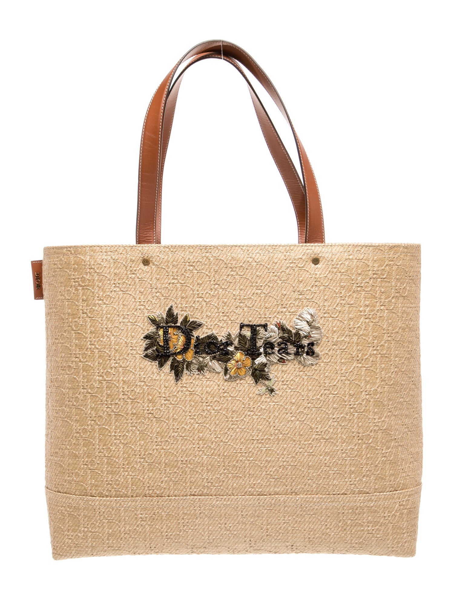 DIOR x Denim Tears Straw Dior Tears Diorissimo Tote