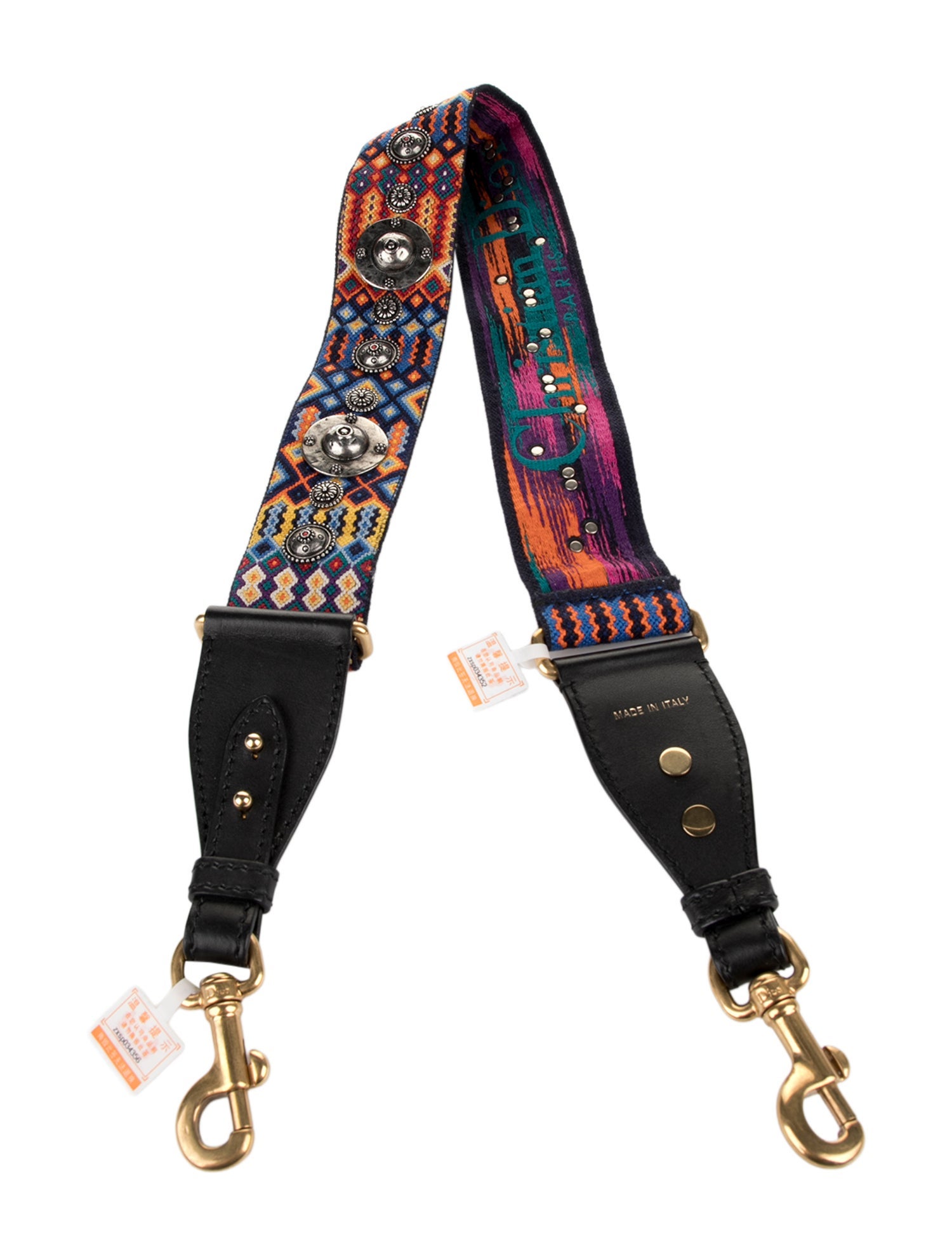 Christian Dior Canvas Embroidered Bag Strap