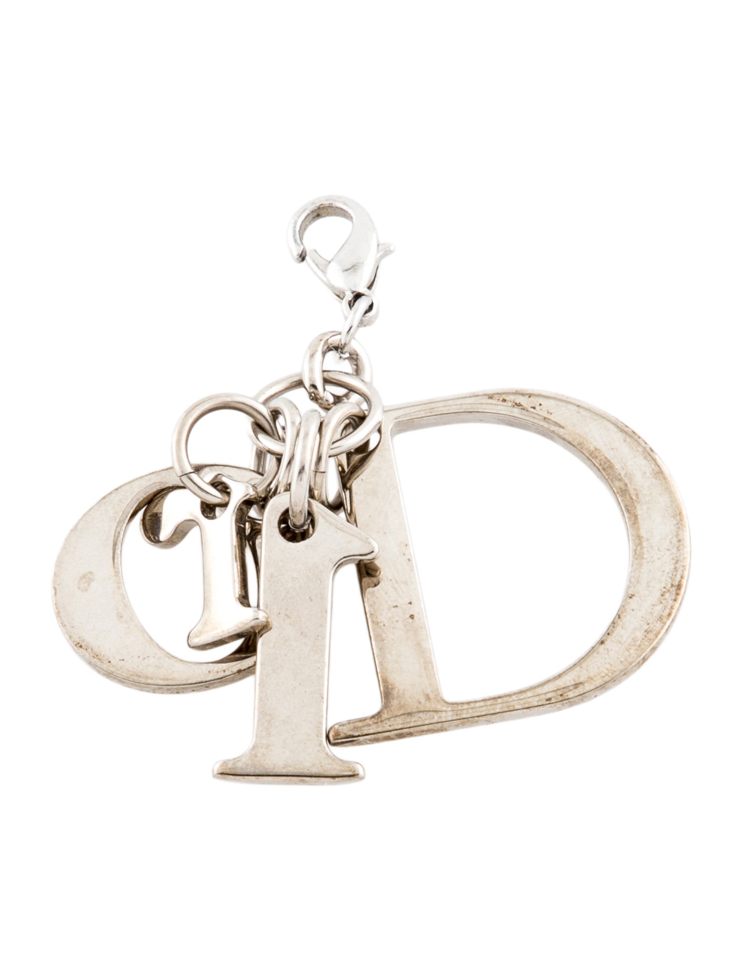 Christian Dior Silver Keychain
