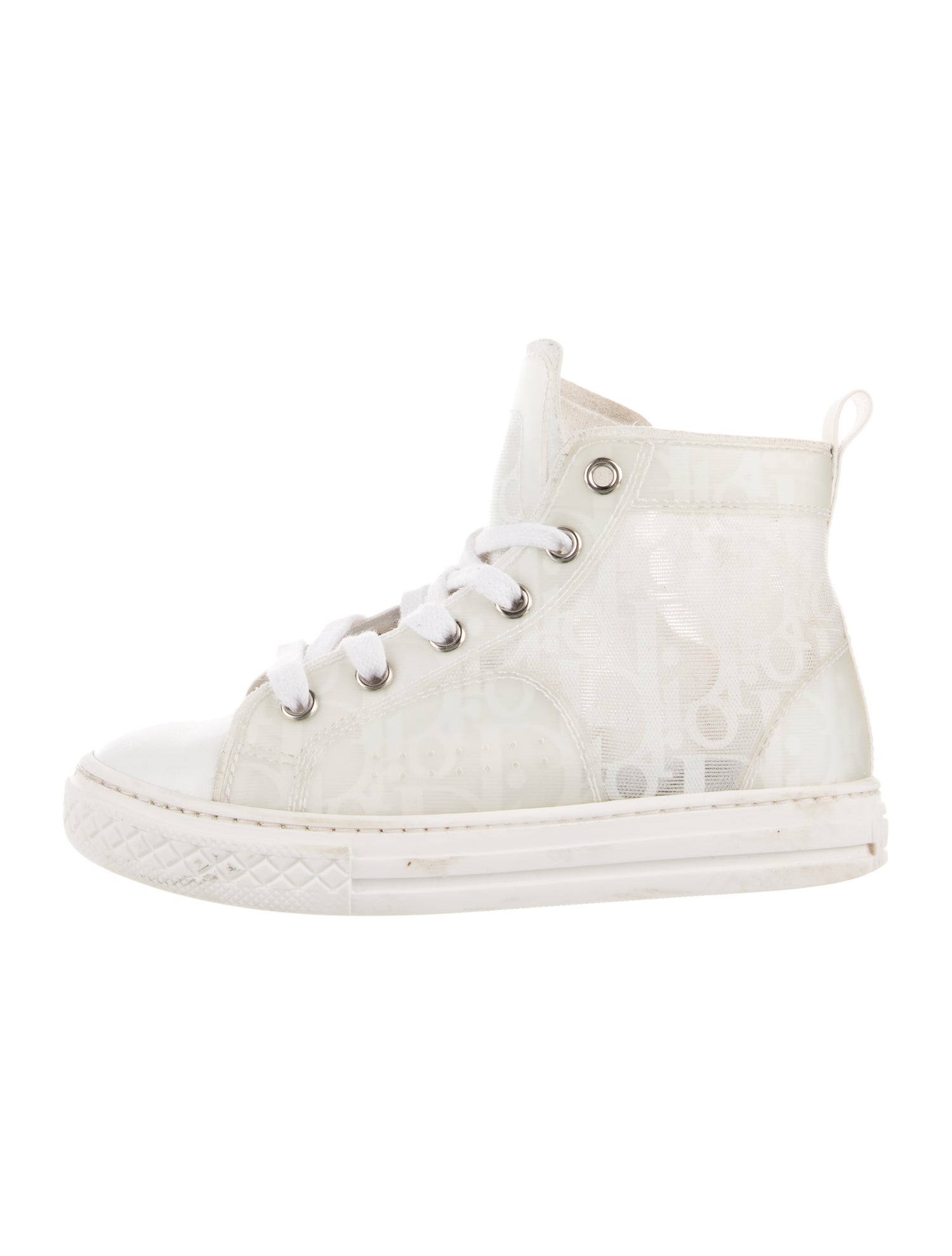 Christian Dior Pattern Print High Top Sneakers