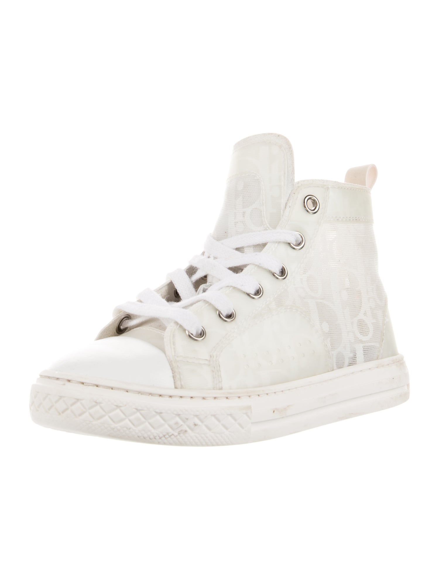 Christian Dior Pattern Print High Top Sneakers