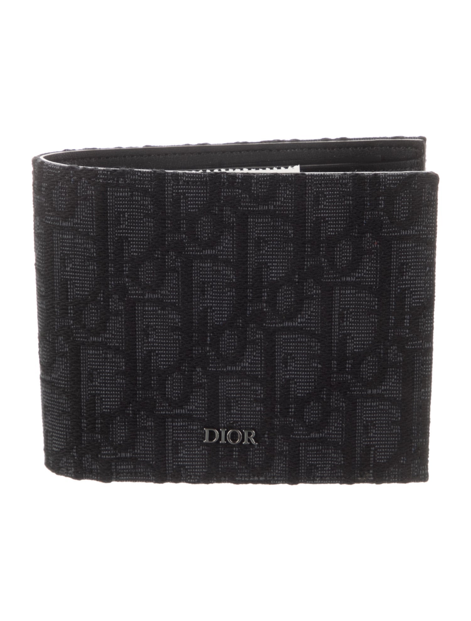 DIOR MEN Oblique Jacquard Canvas Bifold Wallet