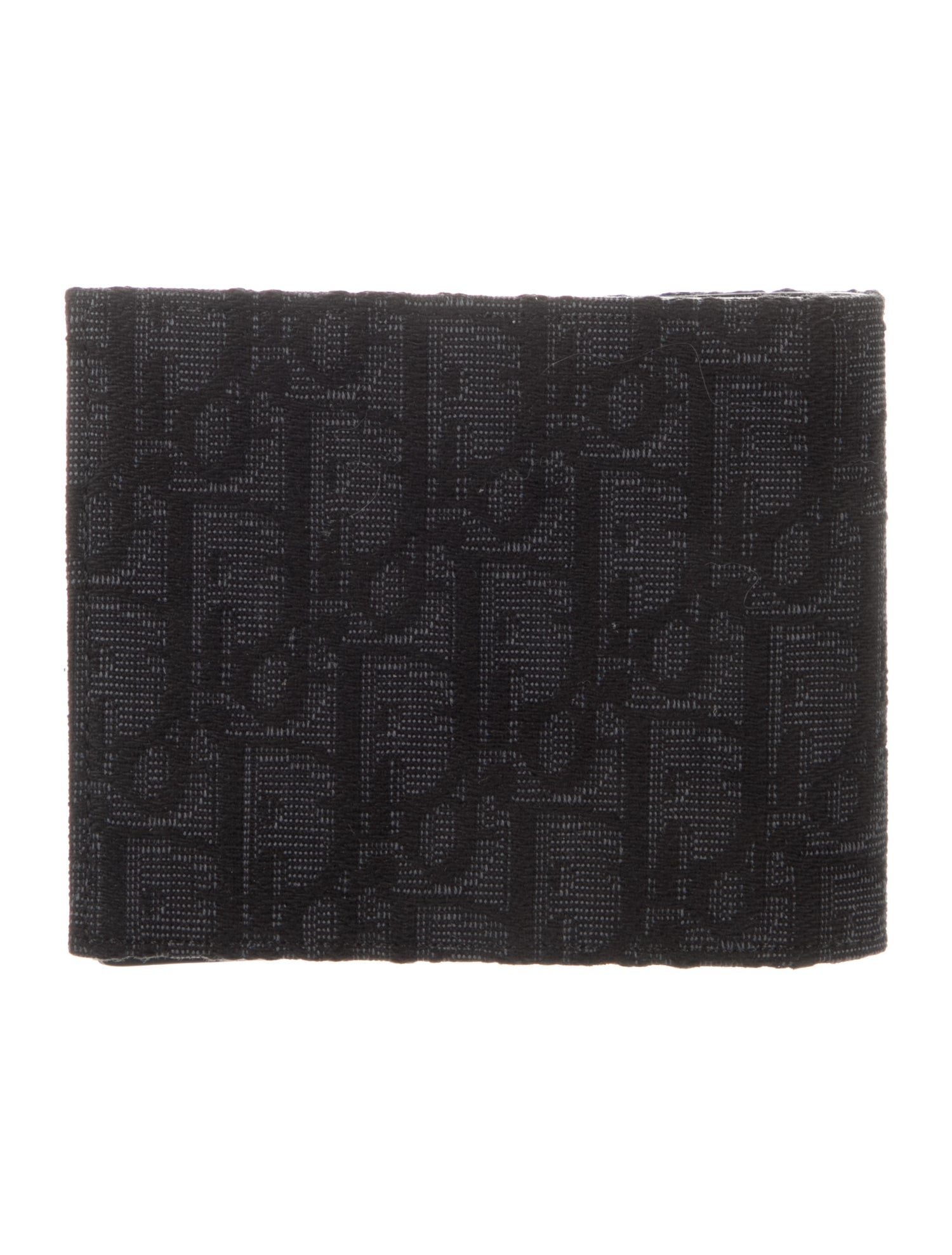 DIOR MEN Oblique Jacquard Canvas Bifold Wallet