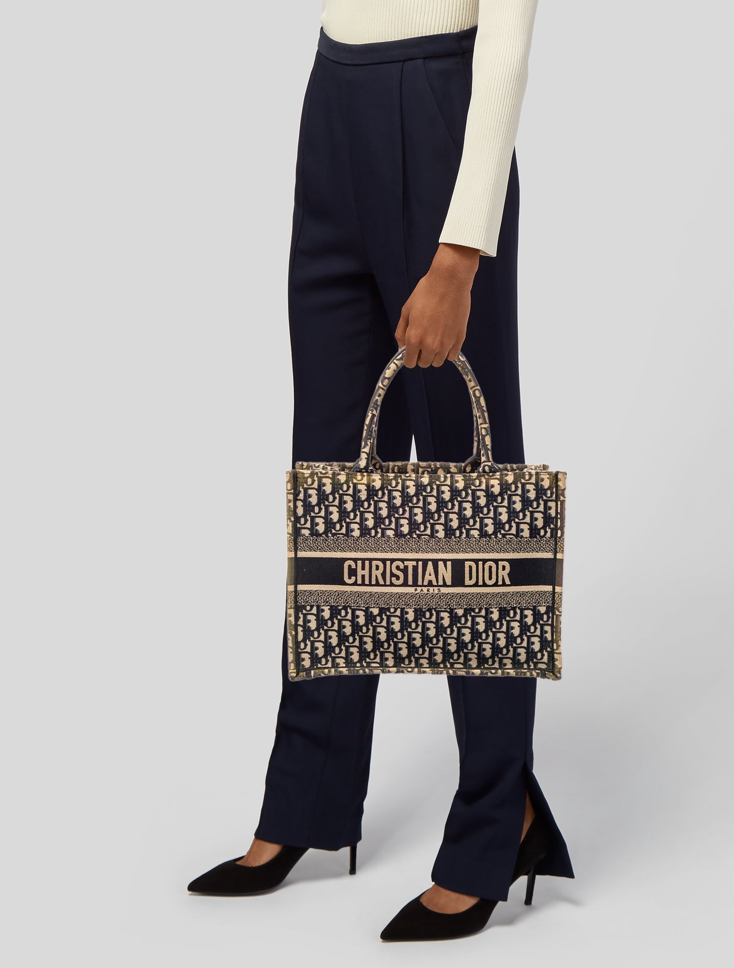 Christian Dior Oblique Jacquard Book - Blue Totes, Handbags