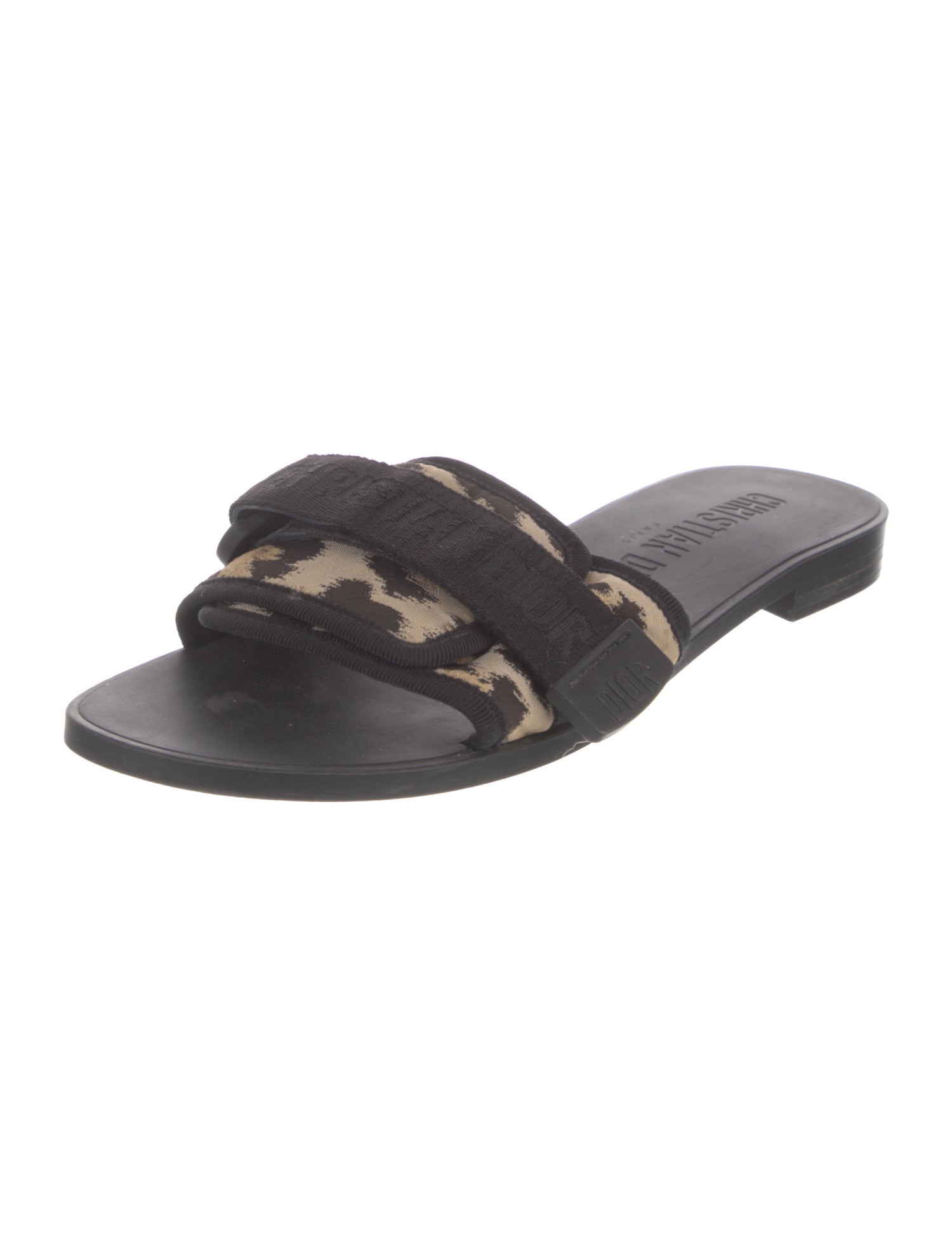 Christian Dior Leather Printed Slides