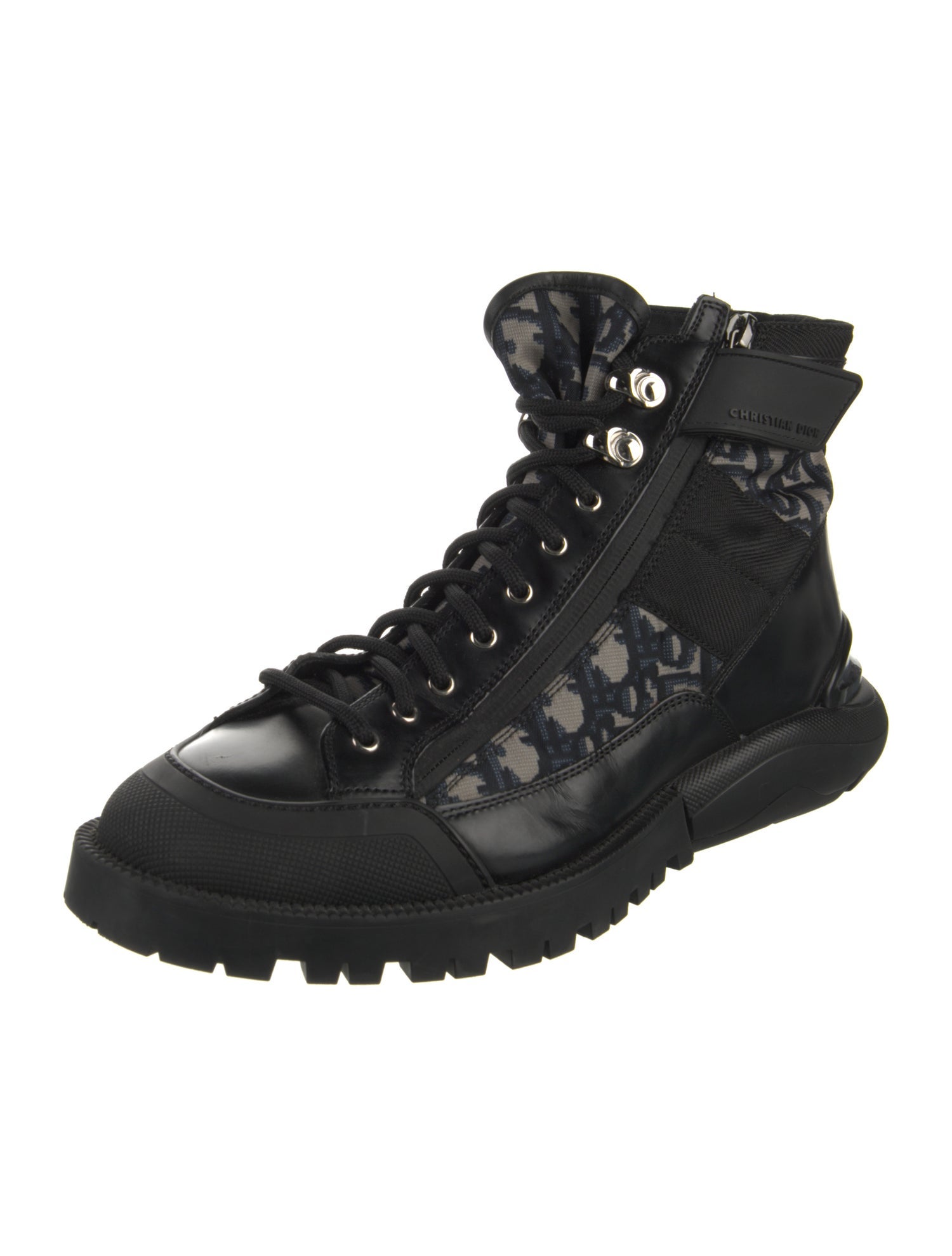 DIOR MEN 2021 Oblique Jacquard Lace-Up Boots