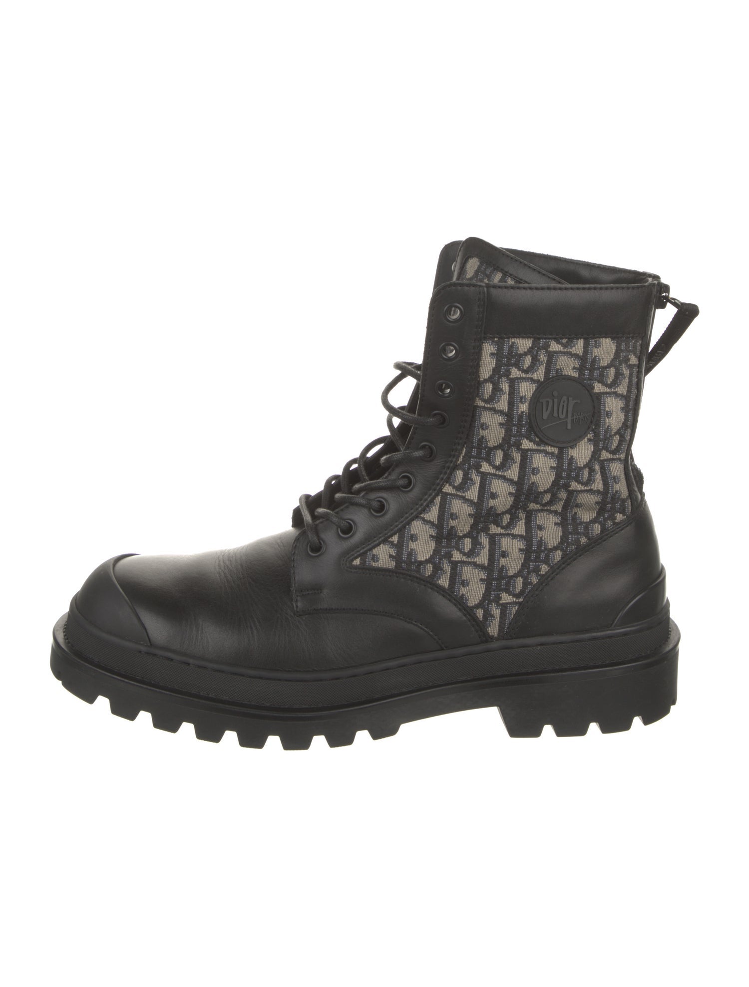 DIOR MEN Explorer Oblique Jacquard Combat Boots