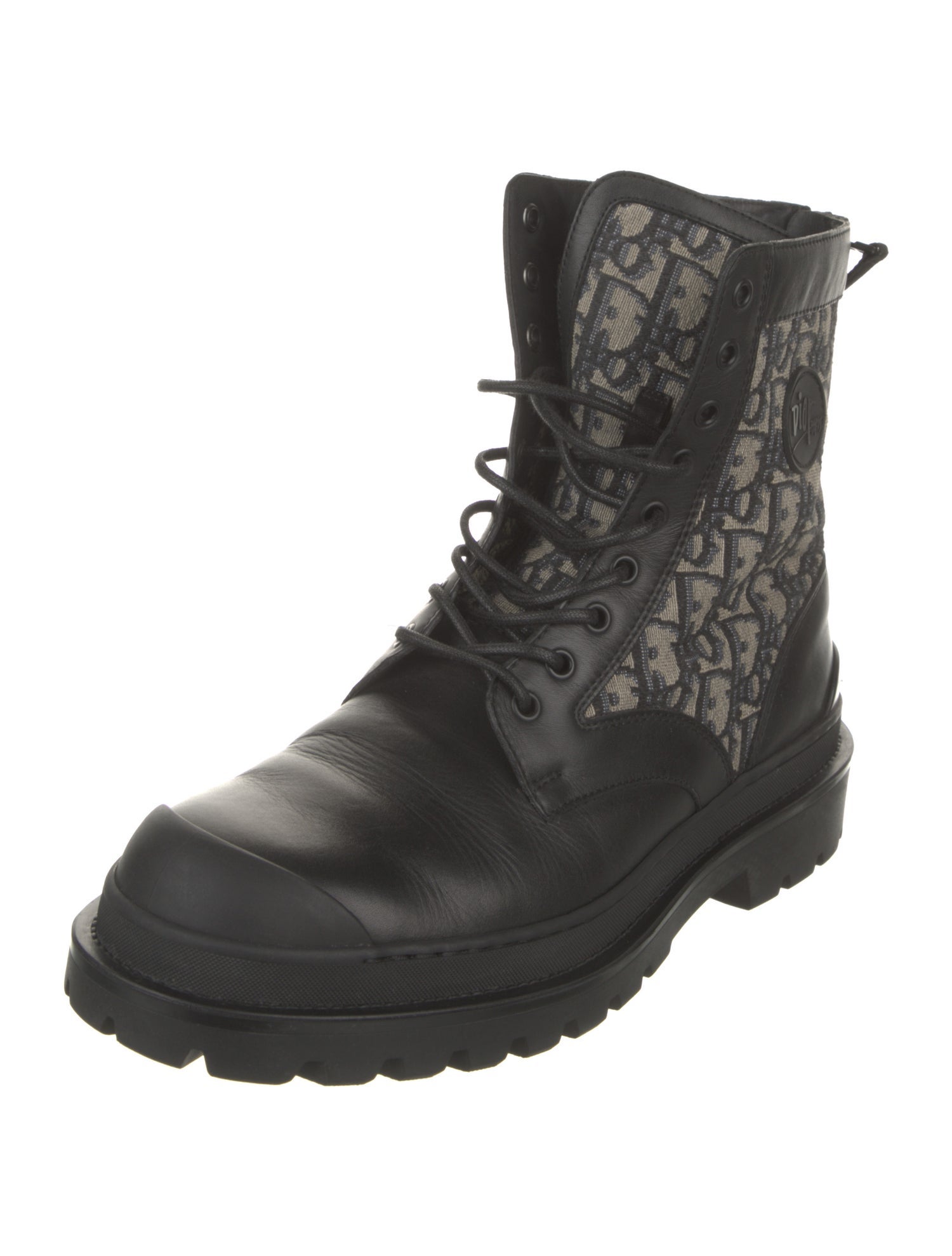 DIOR MEN Explorer Oblique Jacquard Combat Boots