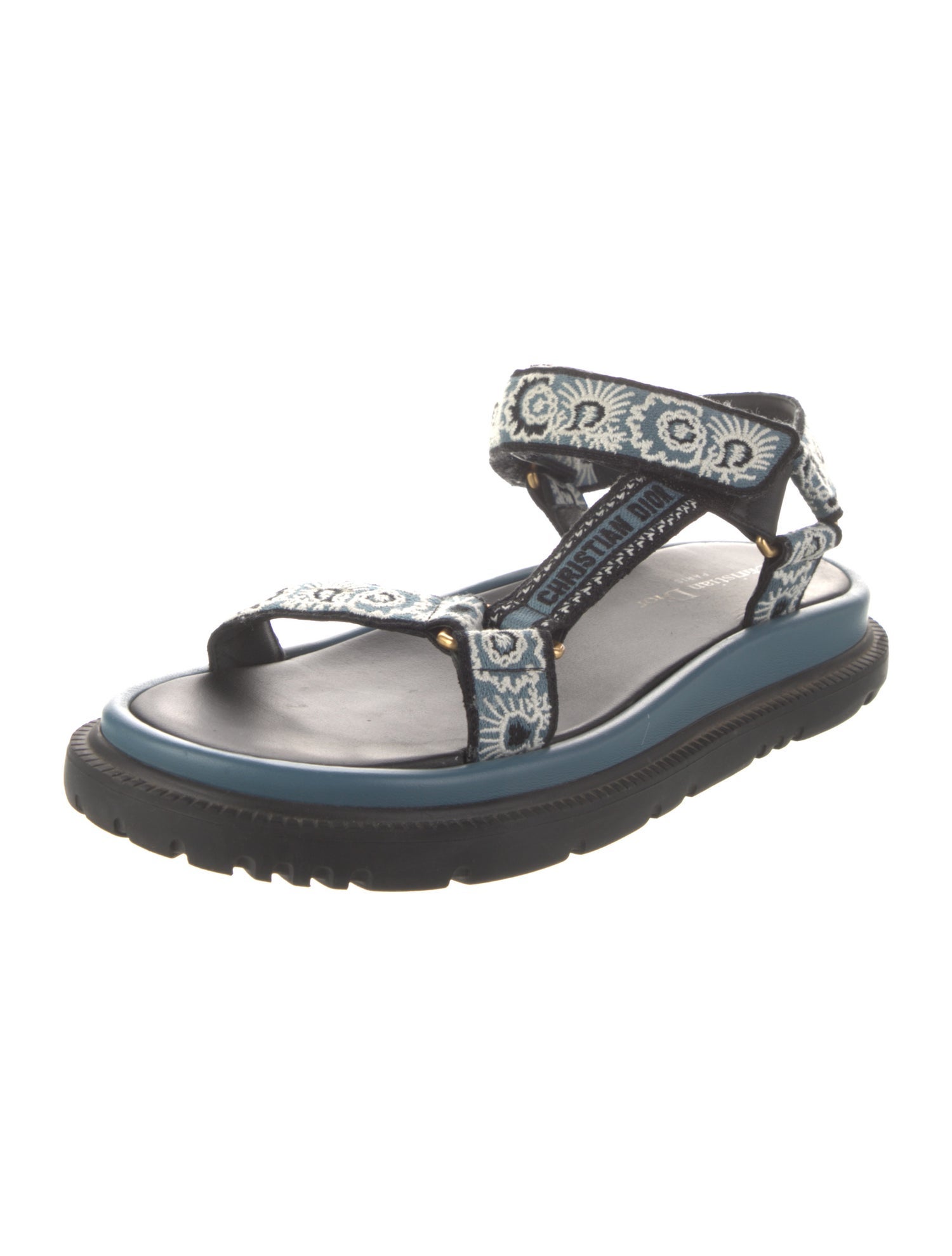 Christian Dior Embroidered Accent Sandals